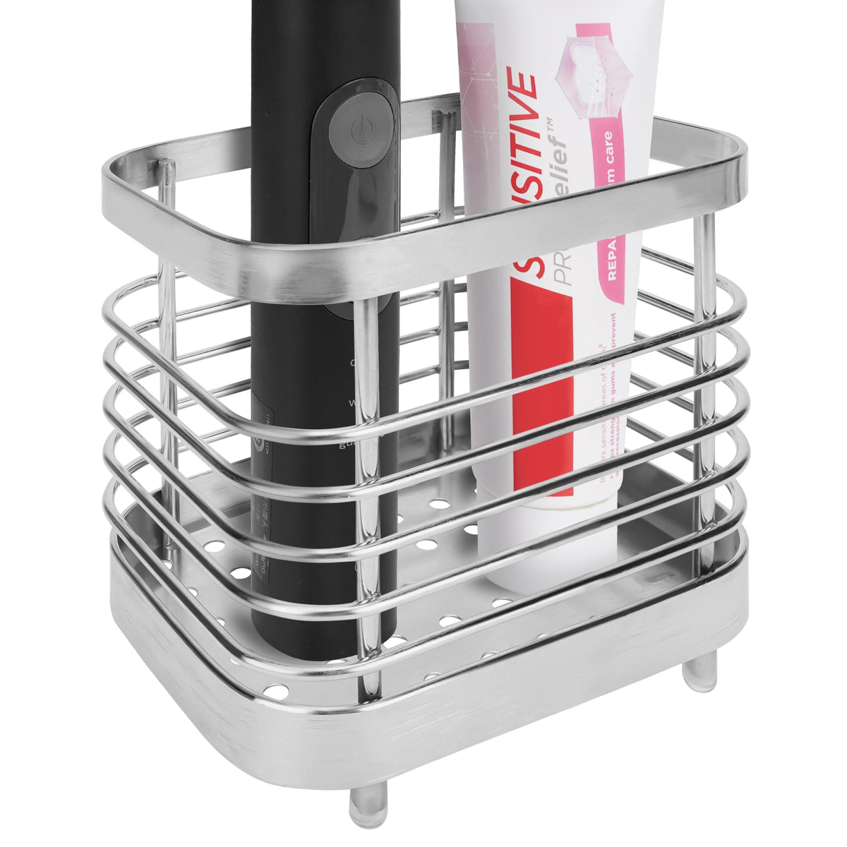 Linkidea Electric Toothbrush Holder, Stainless Vanity Toothpaste Stand, Single Slot Organizer Compatible with Oral-B iO Series, Philip Sonicare