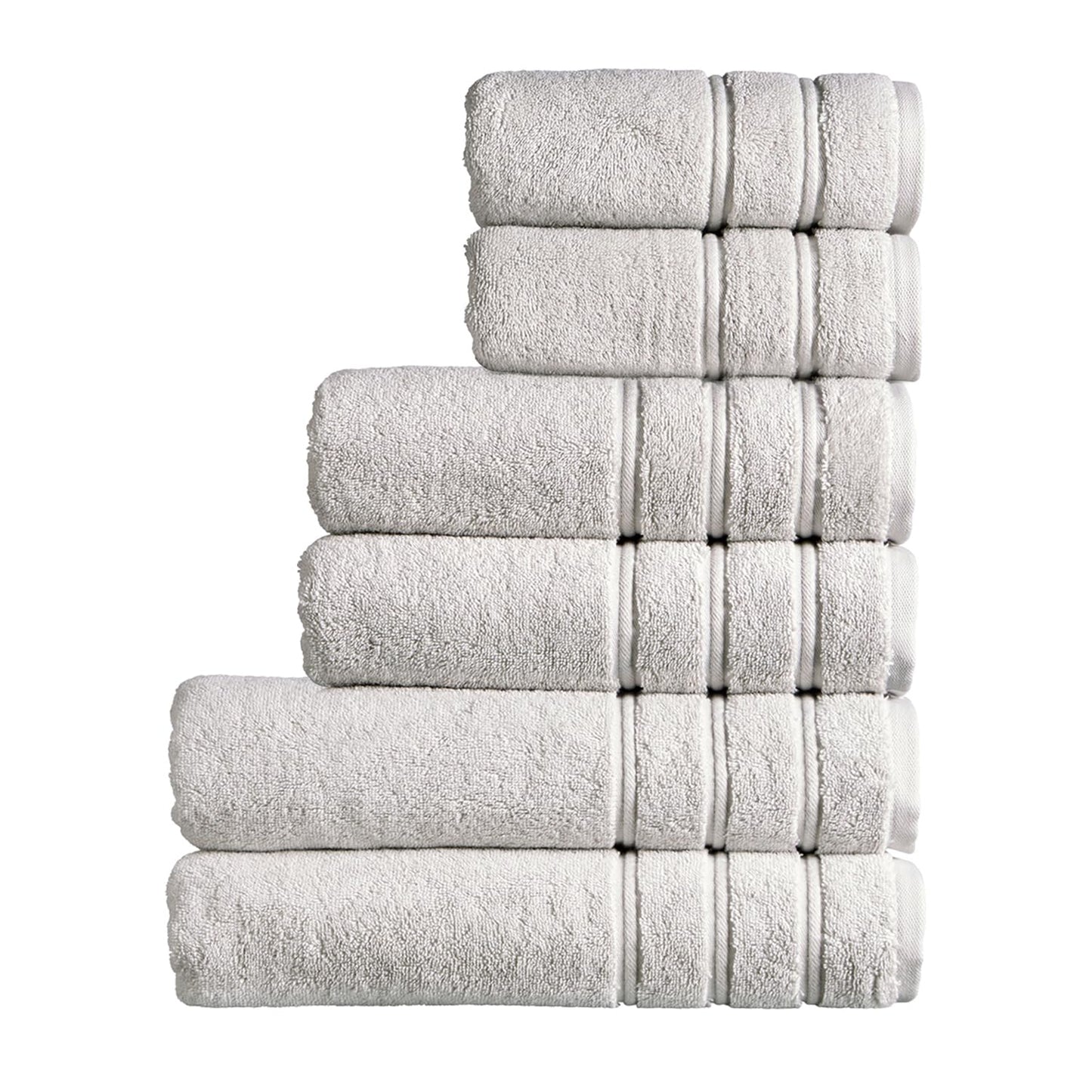 Christy Antalya Family Towel Set | 6 Piece | 100% Turkish Cotton | 600GSM | Soft Plush Luxury Towel Set | 2 Bath Sheets 2 Bath Towels 2 Hand Towels