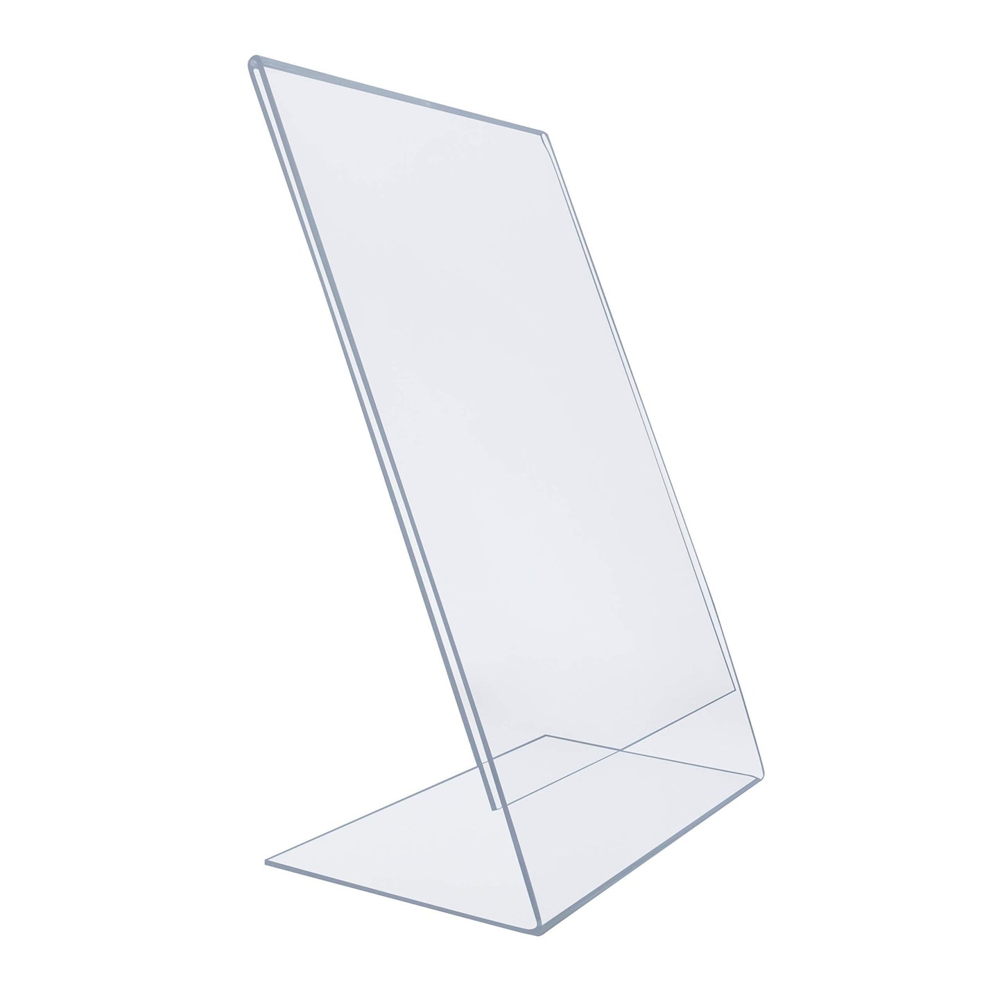 EUROPEL A3 Acrylic Table Display Stand – L-Shape Stable Base, Slanted Back, Side Loading, UV Resistant, for Restaurant, Hotel, Office and Reception