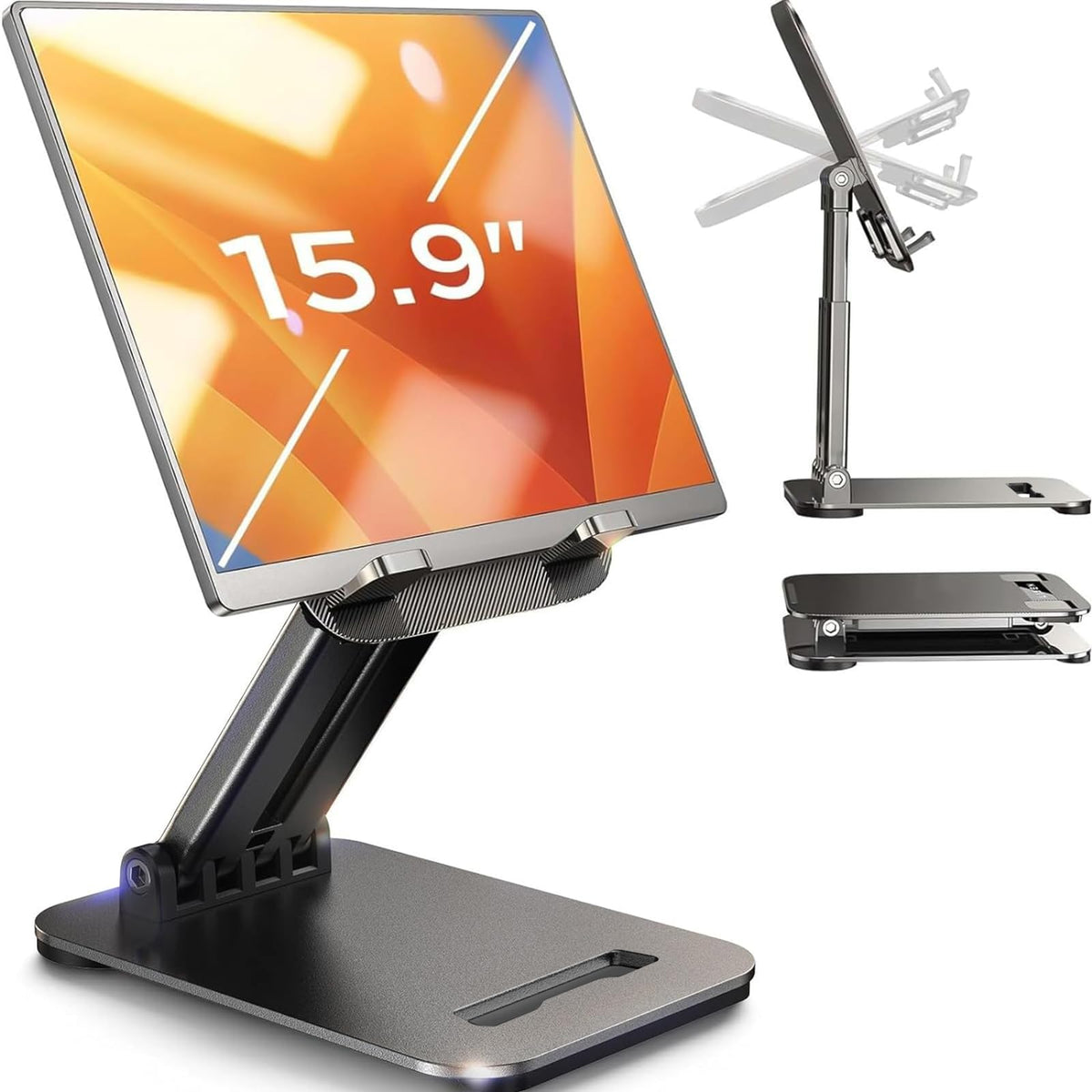 LISEN for iPad Tablet Stand for Desk Portable Monitor Stand Home Office Must Haves iPad Holder Accessories Office Accessories for Fire HD/Lenovo Tab