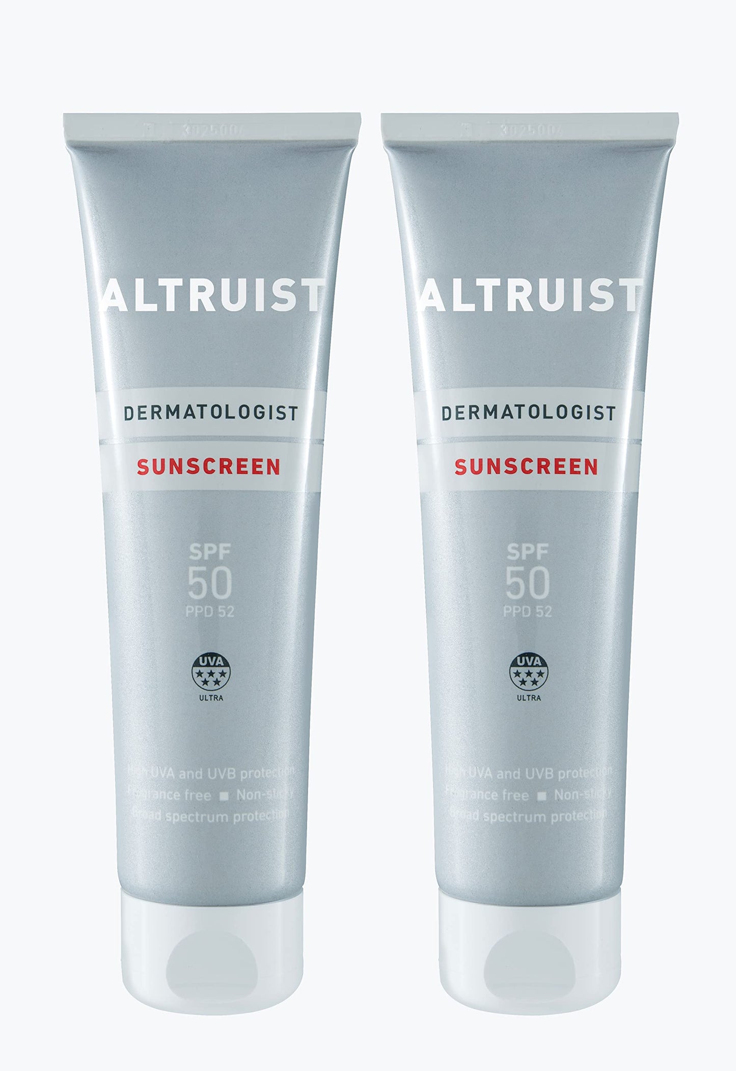 ALTRUIST. Dermatologist Sunscreen SPF 50 ? Superior 5-star UVA protection by Dr Andrew Birnie, suitable for sensitive skin - 2 Count ( Pack of 1)