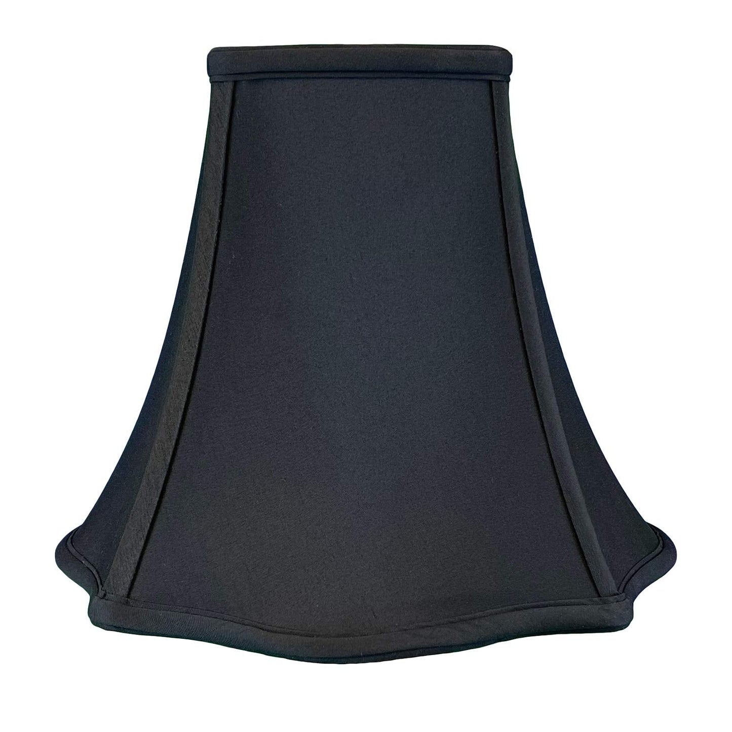 Royal Designs Fancy Square Bell Lamp Shade, Black, 4 x 10 x 8.5