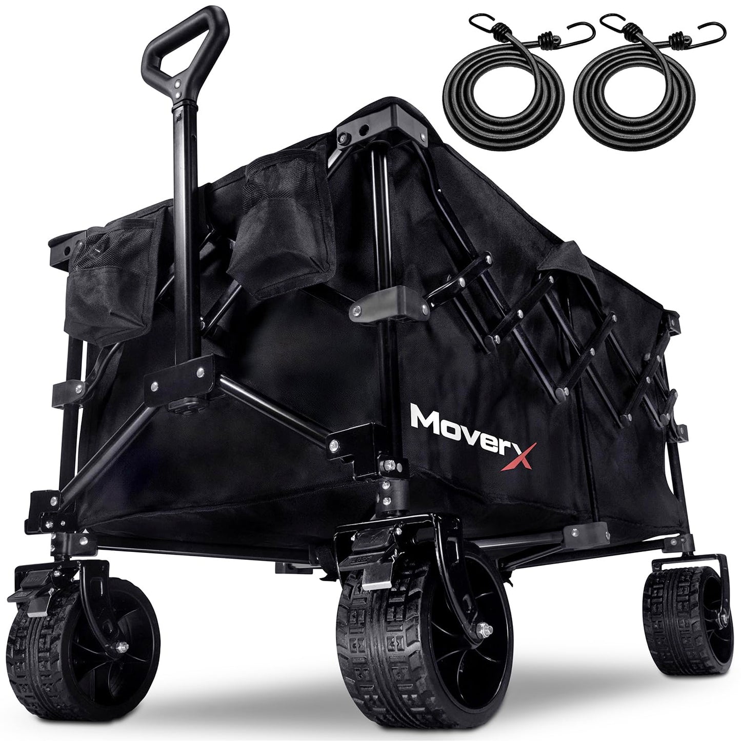 MoverX 200L Festival Trolley on Wheels, Folding Wagon, Portable Camping Cart, Collapsible Foldable Trolly for Beach Outdoor Garden Picnic Shopping