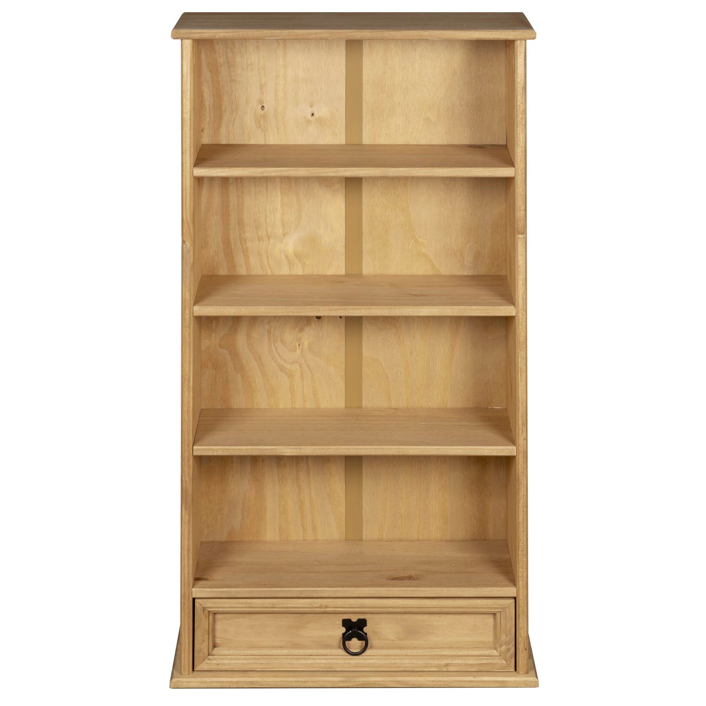 Corona 1 Drawer DVD/CD Rack Bookcase Storage Unit Mexican Solid Pine