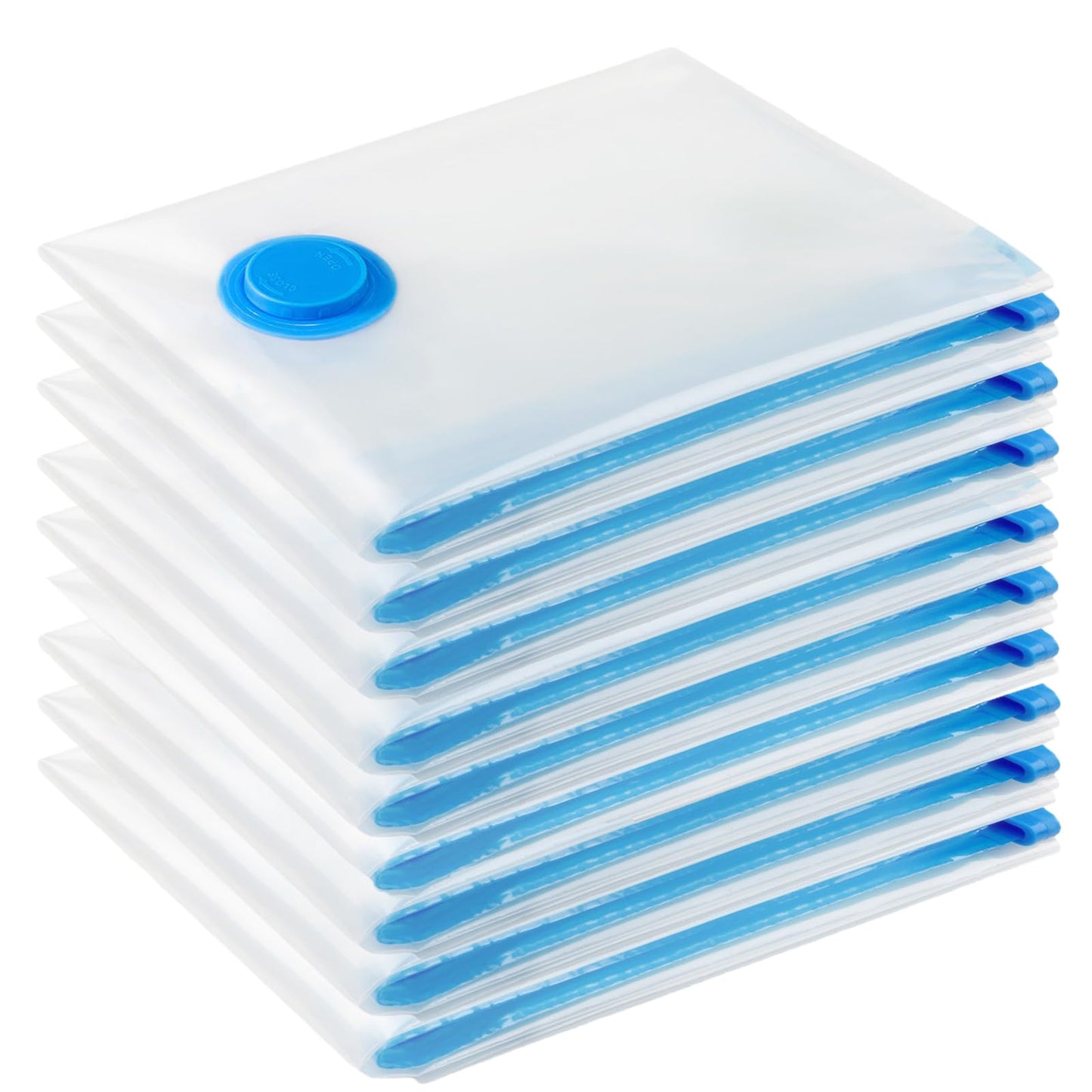 Vacuum Storage Bags for Clothes - 6 Pack 60 X 80cm Reusable Clothes Storage Bags Vacuum Sealer Bags with Double Zip Seal Travel Space Saver Bags for