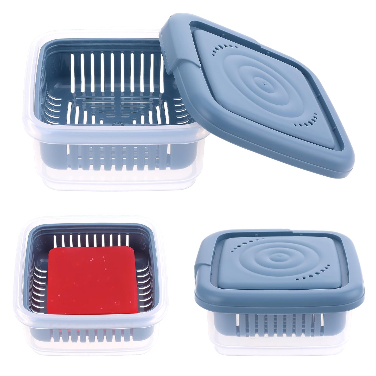 Soap Dish with Lid Leakproof Soaps Box Square Soap Travel Case with Drainage Layer Shower Shampoo Holder Travel Size Toiletries for Gym Bathroom