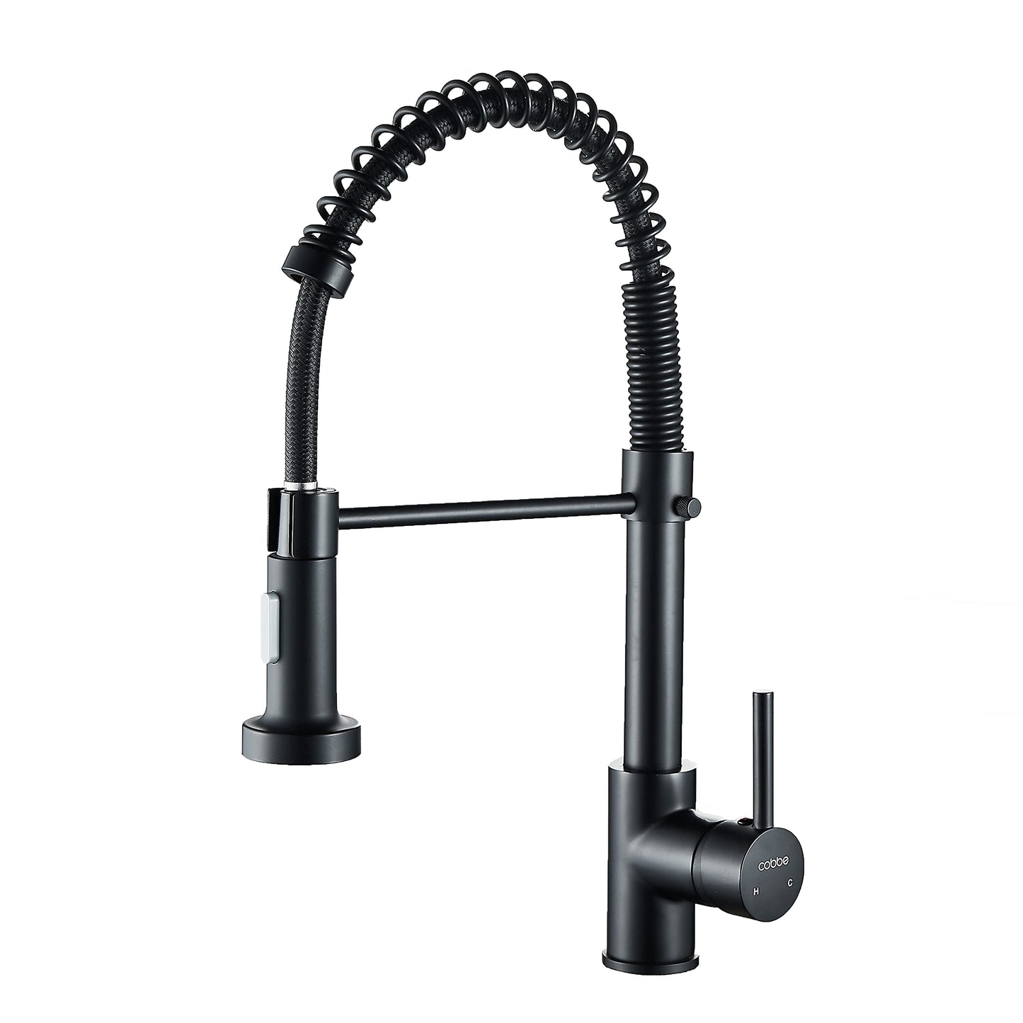 Cobbe Kitchen Sink Mixer Tap, Spring Kitchen Taps with Pull Down Sprayer, Commercial Kitchen Faucet Single Handle Lever, High Arc Swivel 360? 2 Spray