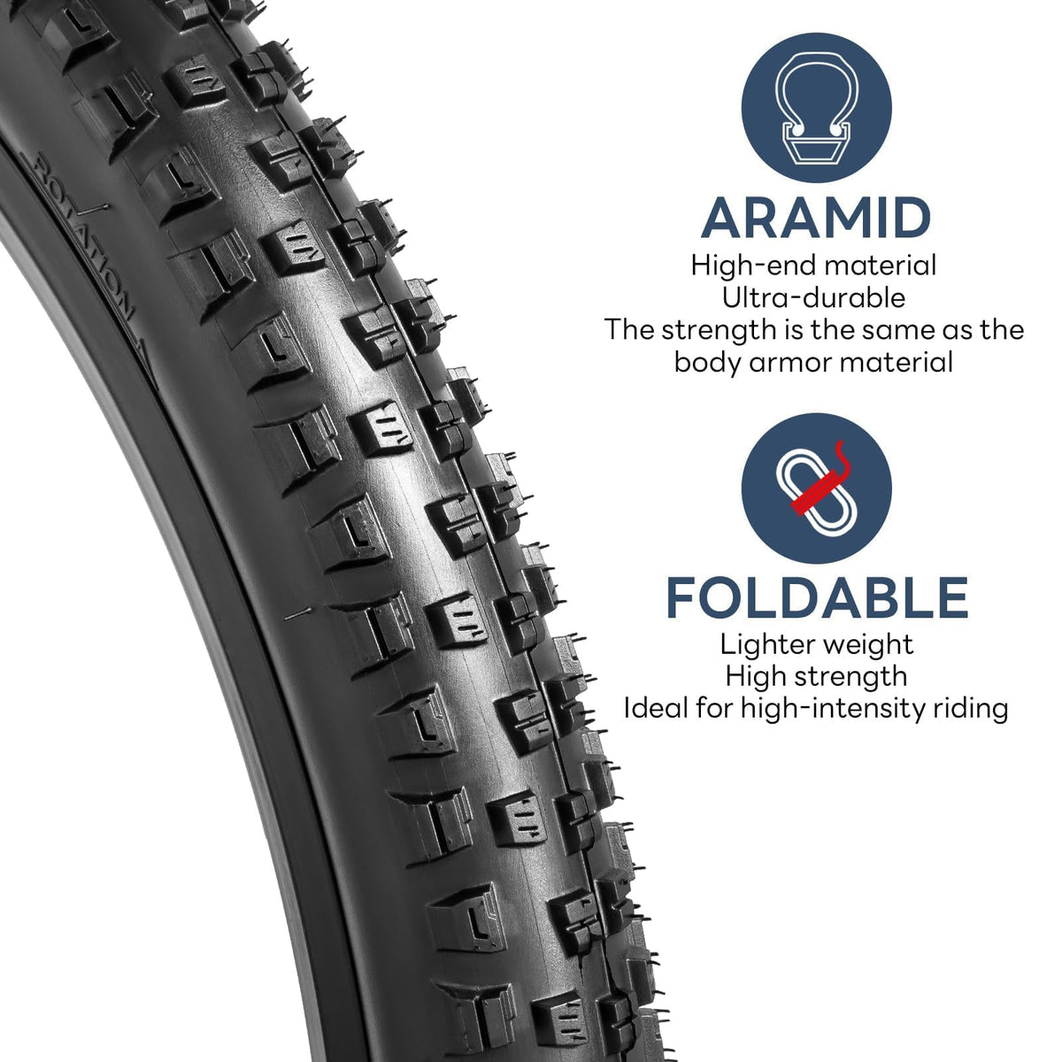 YunSCM 2 Pack 60TPI 26" Bike Tyres 26x2.35/60-559 and 26" Bike Tubes AV32mm Schrader Valve Compatible with 26x2.25 26x2.30 26x2.35 26x2.40 MTB Bike