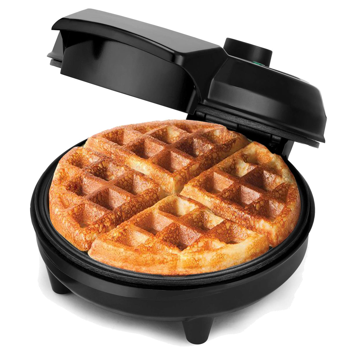 NETTA Waffle Maker Iron Machine - Deep Fill Non-Stick Coating Cooking Plates, Adjustable Temperature Control, Belgian American Round Waffle Iron -