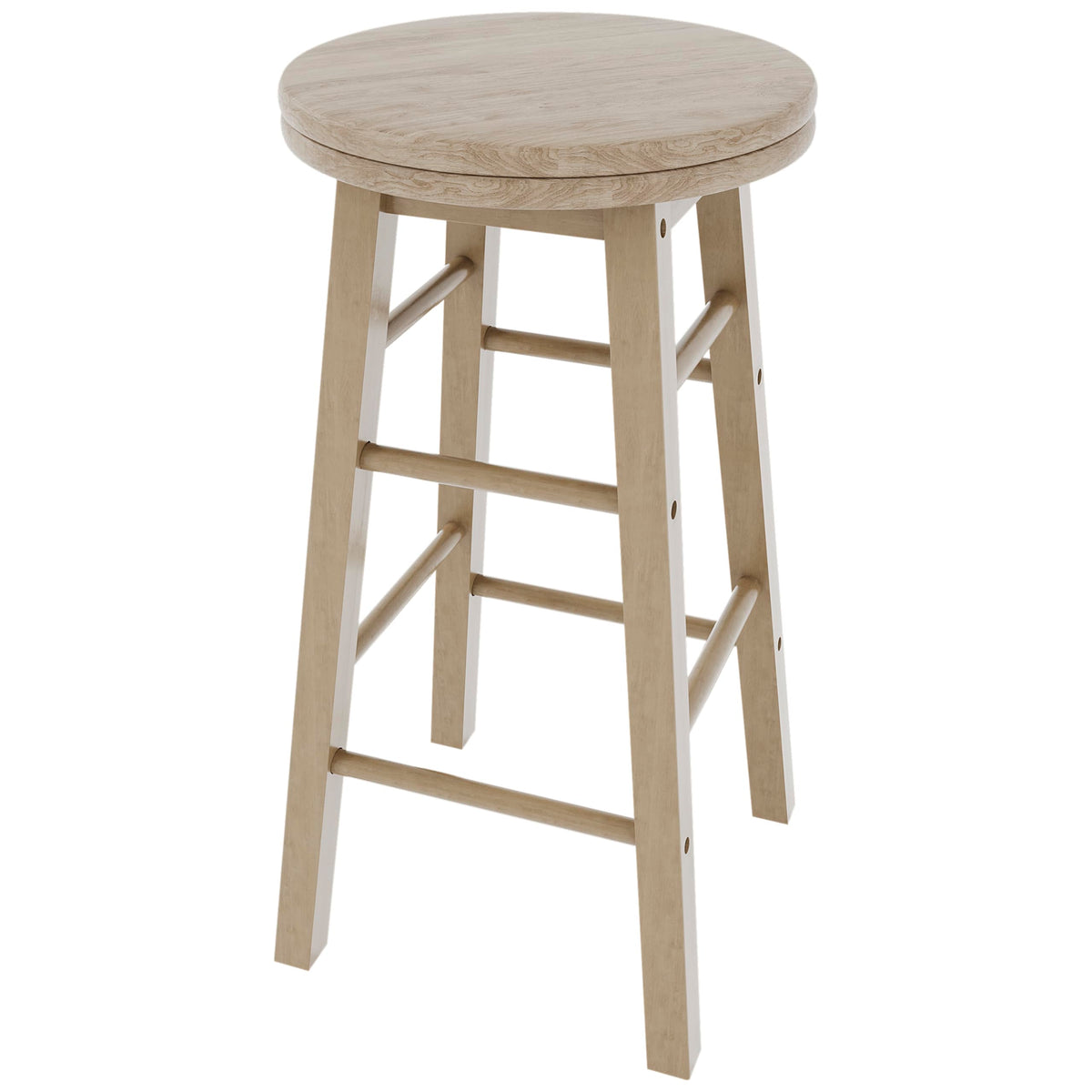 Chef Vida Modern Breakfast Bar Stool, 360 Swivel Kitchen Counter Home Bar Seat, Solid Wood (1, Pine)