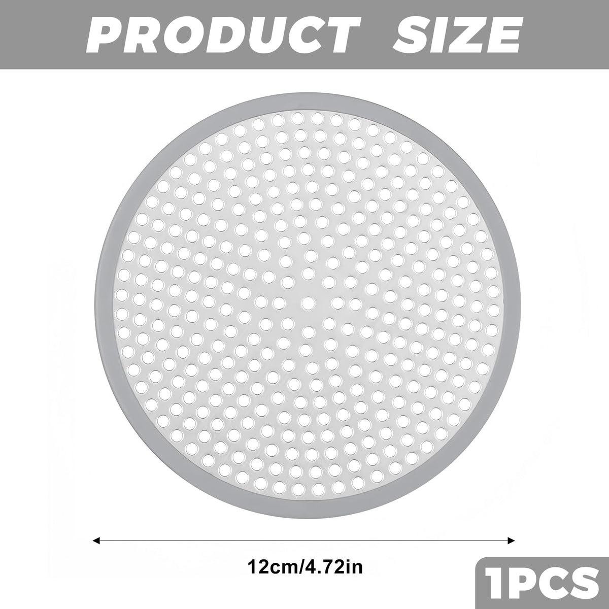 1pc Stainless Steel Shower Drain Hair Catcher with Silicone Edge 12cm Shower Drain Cover Plug Hole Hair Catcher for Bathroom Floor and Bath Drain