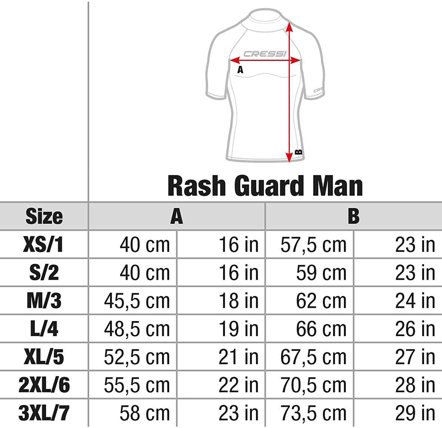 Cressi Men RASH GUARD MAN LONG SLEEVE Rash Guard - Black, XXL/6 (56)