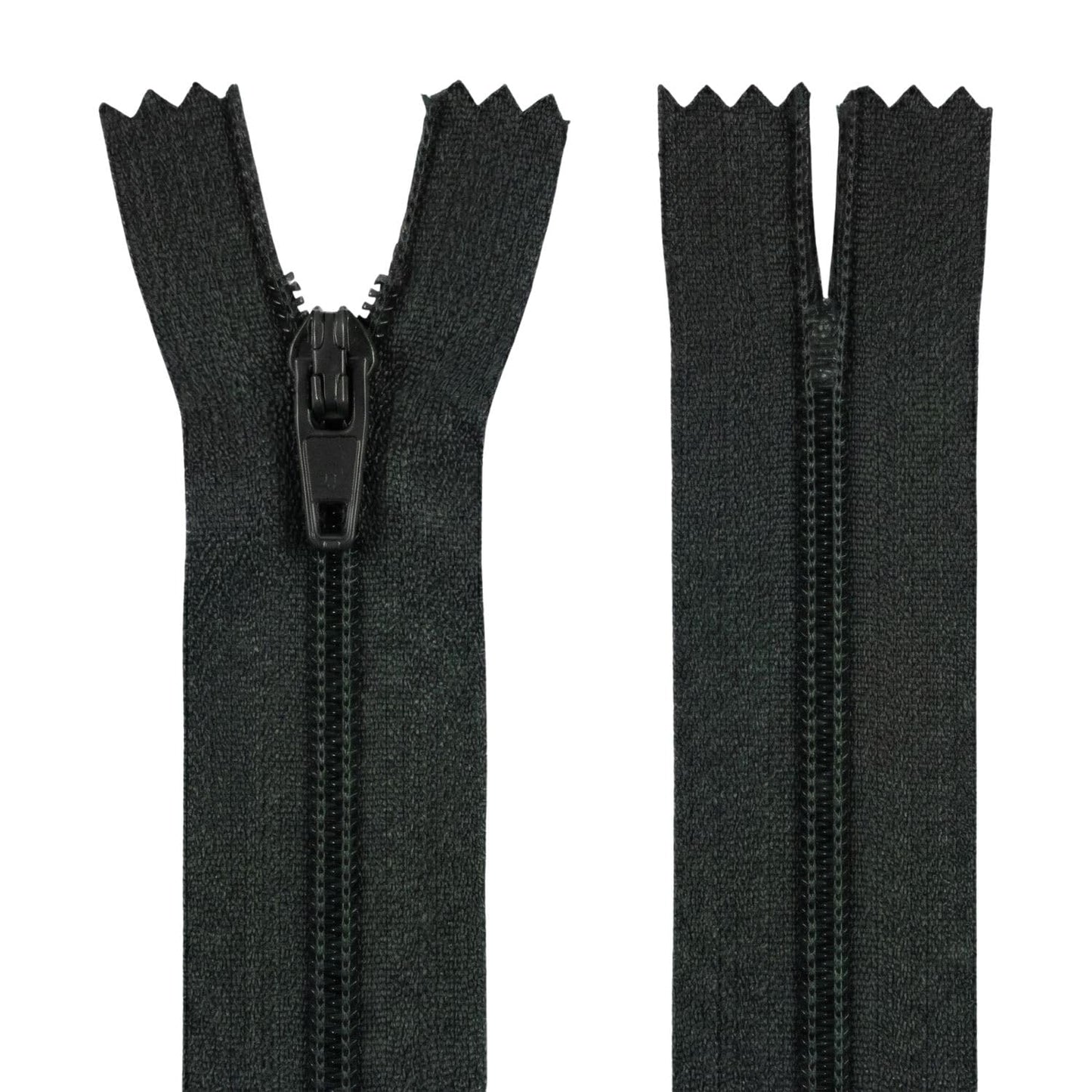 22" (55.9cm) Black Zip - Closed-End - Dressmaking, Sewing & Craft