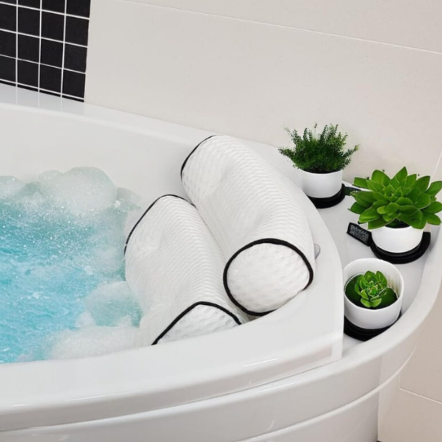 Simply Serene Bath Tub Pillows for Head & Neck - Spa-Quality Cushion for Relaxation - Bathroom Accessory & Gifts