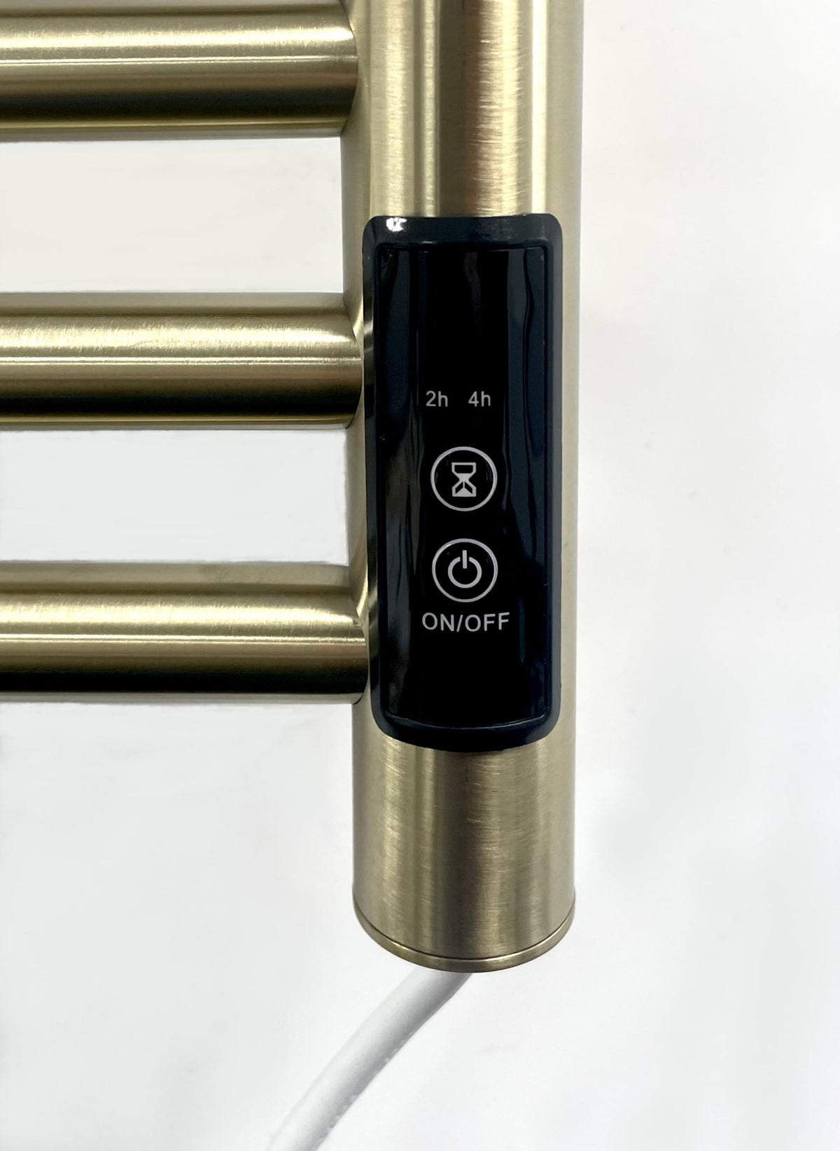 Manissa Siena Brushed Brass Electric Heated Towel Rail 400mm W x 720mm H