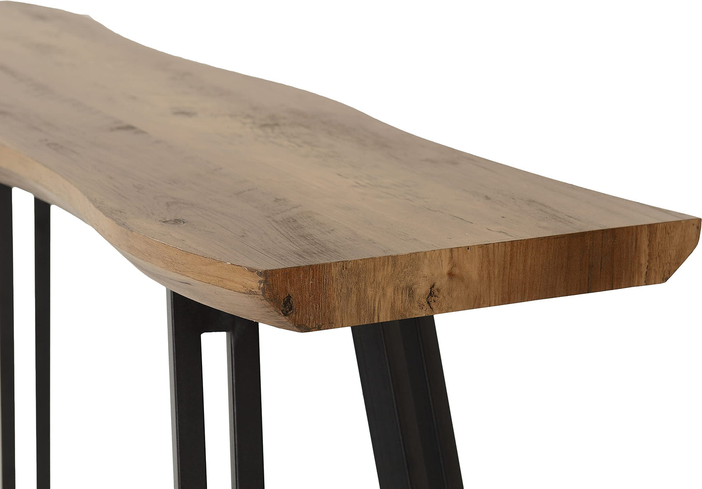 Seconique Quebec Wave Edge Console Table in Medium Oak Effect