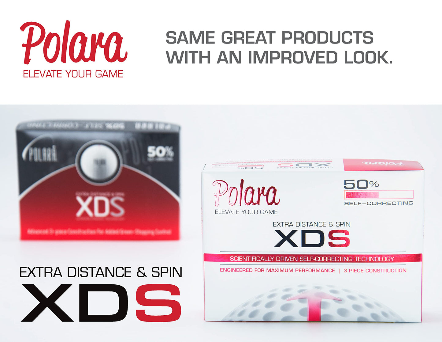 Polara Golf XDS Extra Distance & Spin 3-Piece Golf Balls, Designed to Correct Hooks and Slices, (12 Balls)