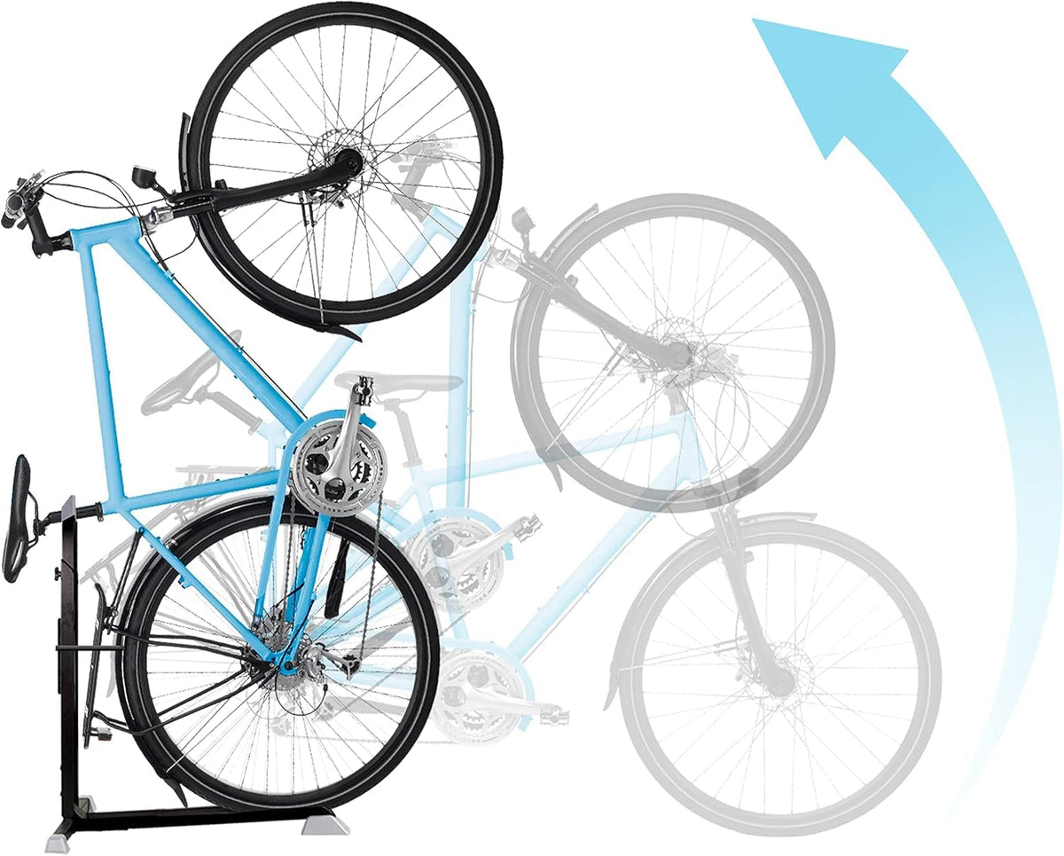 Bike Nook Stand & Vertical Storage Rack - The Original Vertical Bicycle Floor Stand for Garage Storage and Indoor and Outdoor use, Perfect Bike