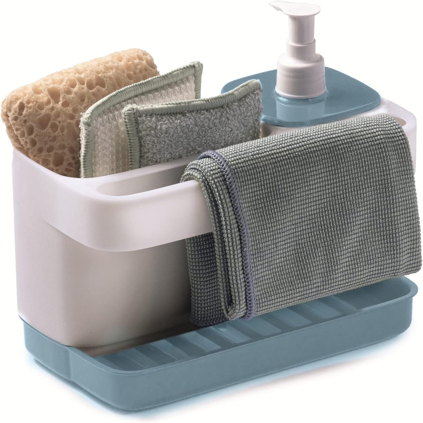Snips Sink Sponge Holder 3 in 1, 400 ml Soap Dispenser, Made in Italy