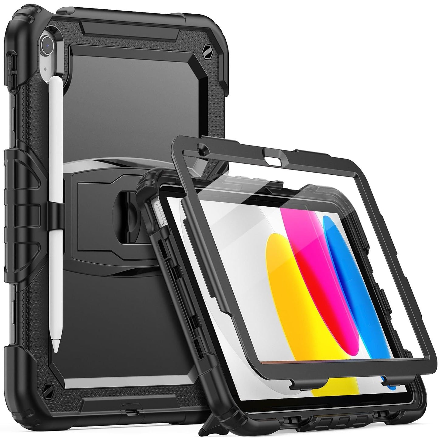 SEYMCY Shockproof Case for iPad A16 11th Generation 11 inch 2025/iPad 10th Generation 10.9 inch 2022, Full-body Protection Case with Screen Protector,