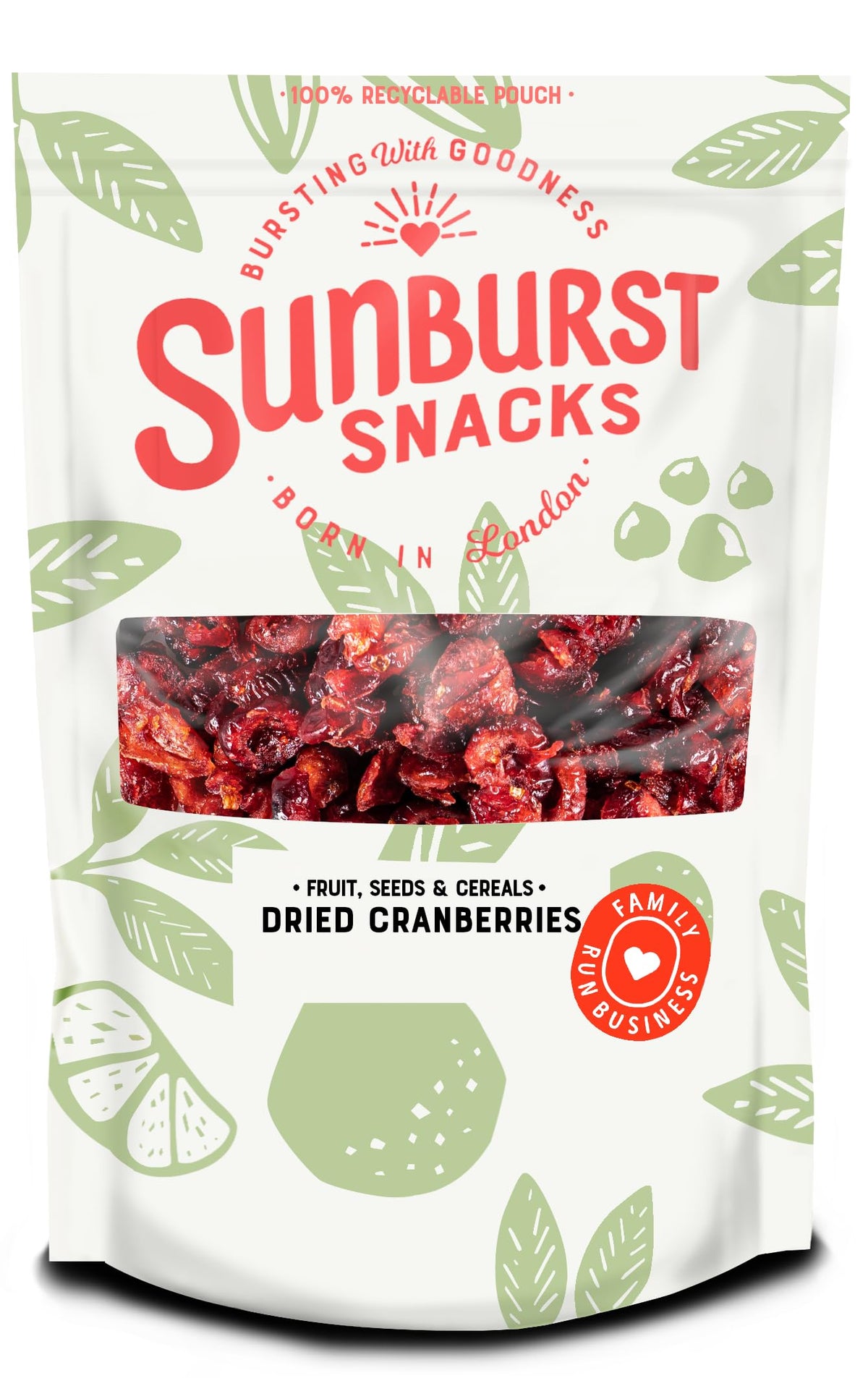 Sunburst Snacks Dried Cranberries, Sweetened, No Sulphur Dioxide, 1KG