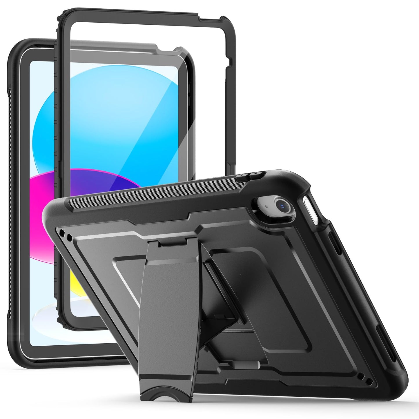 SEYMAC Case for iPad A16 11th Generation 11 inch 2025/ 10th Generation 10.9 inch 2022, Shockproof Protective for iPad 11 Cover with Built-in Stand and
