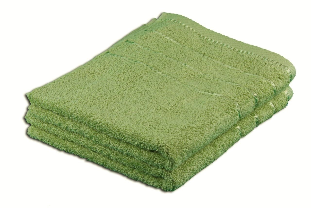 Gözze - Set of 4 Hand Towels, Berlin, 100% Cotton, 50 x 100 cm - Lime