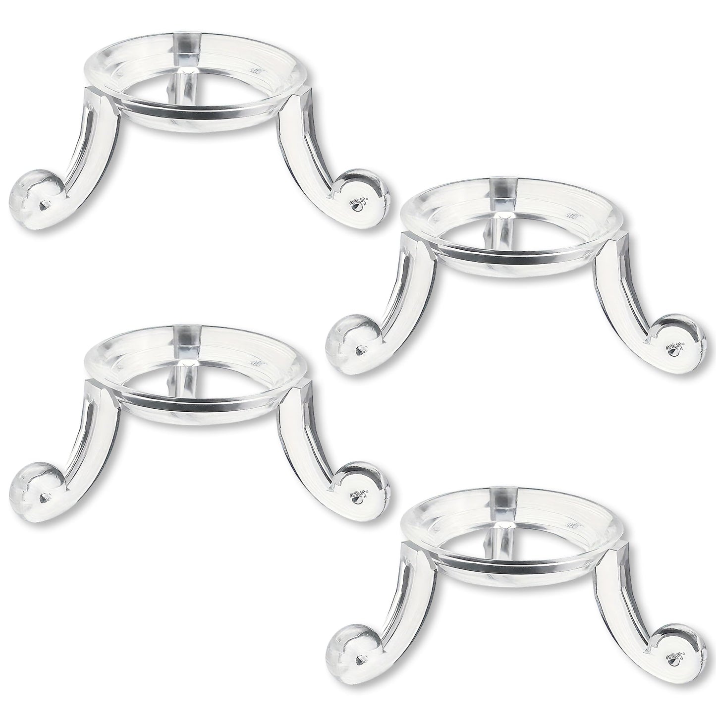ZAYIO 4pcs Transparent Acrylic Crystal Ball Display Stands for Spheres