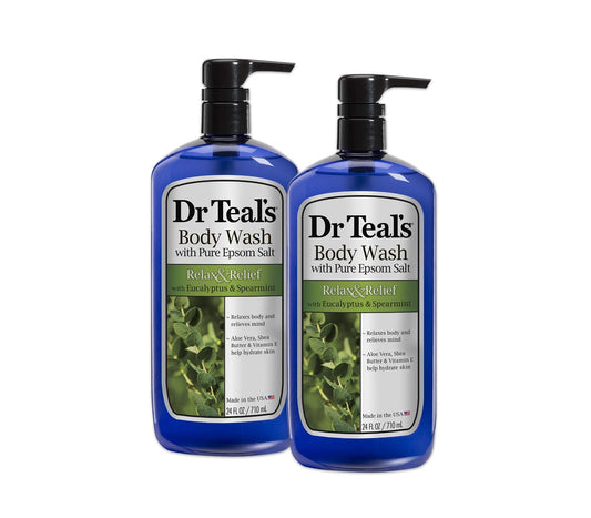 Dr. Teal's Ultra Moisturizing Body Wash, Relax & Relief with Eucalyptus Spearmint 24 fl oz (pack of 2) by Dr. Teal's