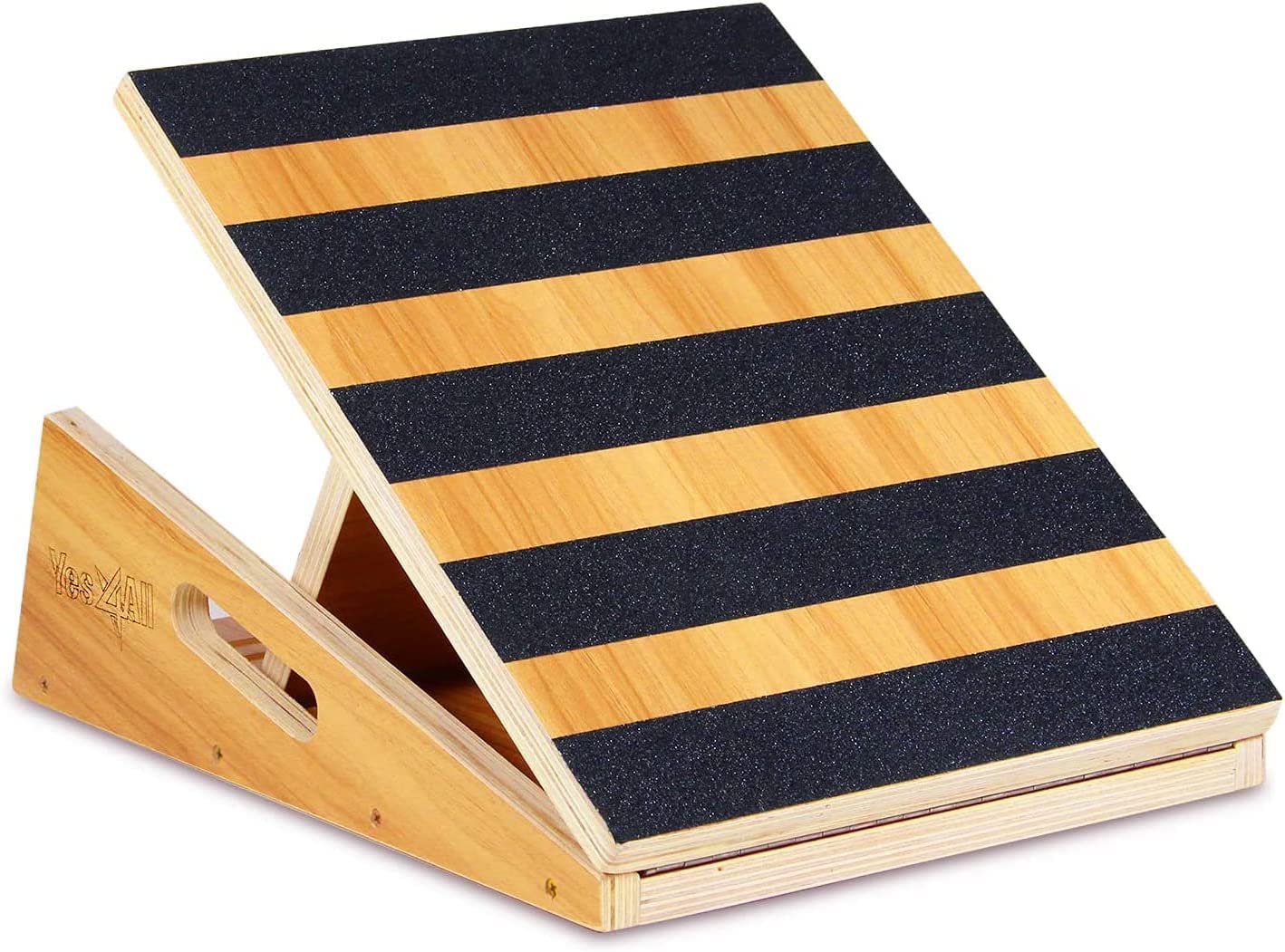 Yes4All BL0J Premium Adjustable Wooden/Steel Slant Board - Incline Board (10, 20, 30, 35 & 40 Degree) - Calf Stretcher, (Slant Board 5 Angles -