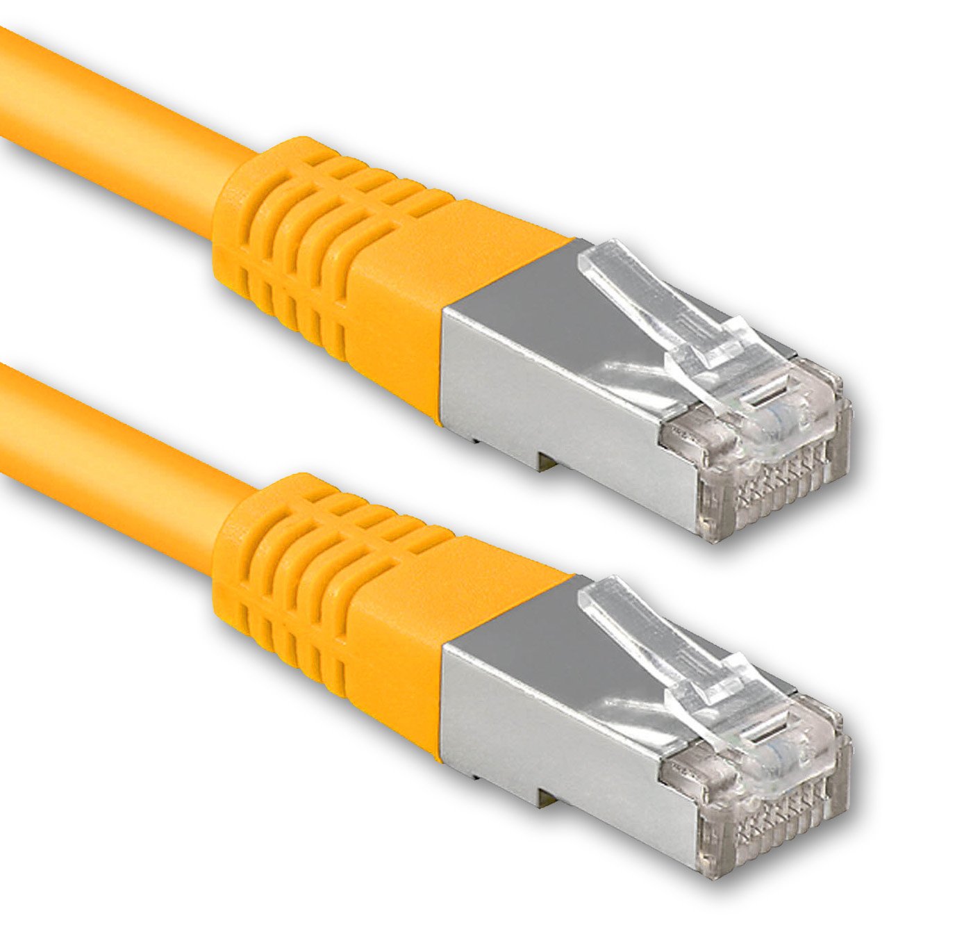 1aTTack.de 20 m yellow - 1 piece Cat.6 patch cable network cable CAT6 S-FTP Gigabit Lan PIMF CAT 6 copper CU halogen-free Internet DSL game console