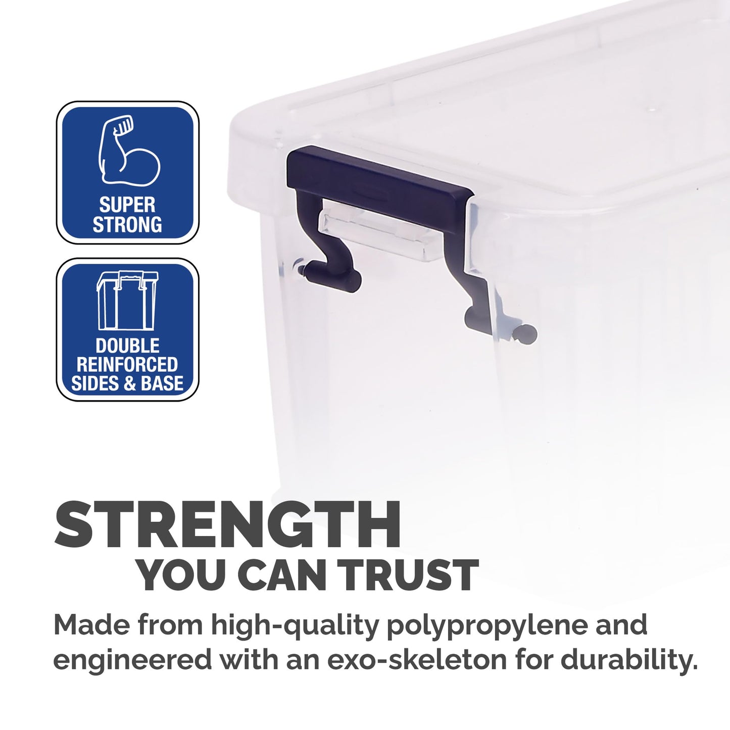 Bankers Box Storage Box 0.2L (20 Pack) - BPA-Free, Stackable Plastic Organizer with Clip-Lock Lid