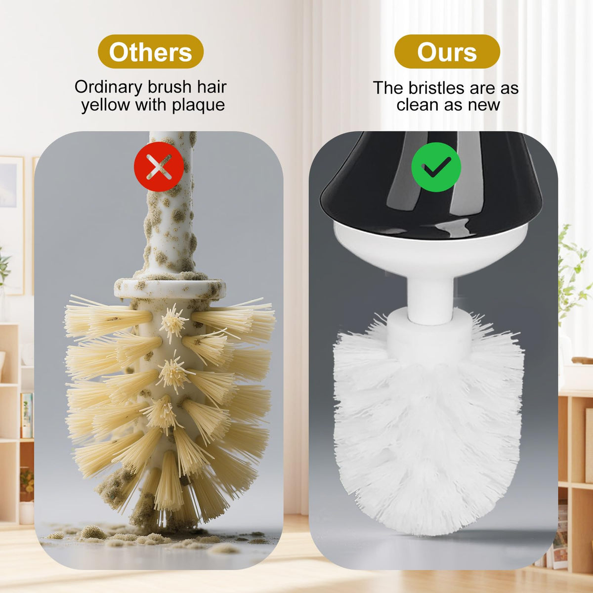 Swan Toilet Brush Replacement Head 2pcs– White Feather Head, Perfectly Fits Swan-Shaped Toilet Brushes, Soft & Durable for Effective Toilet Cleaning
