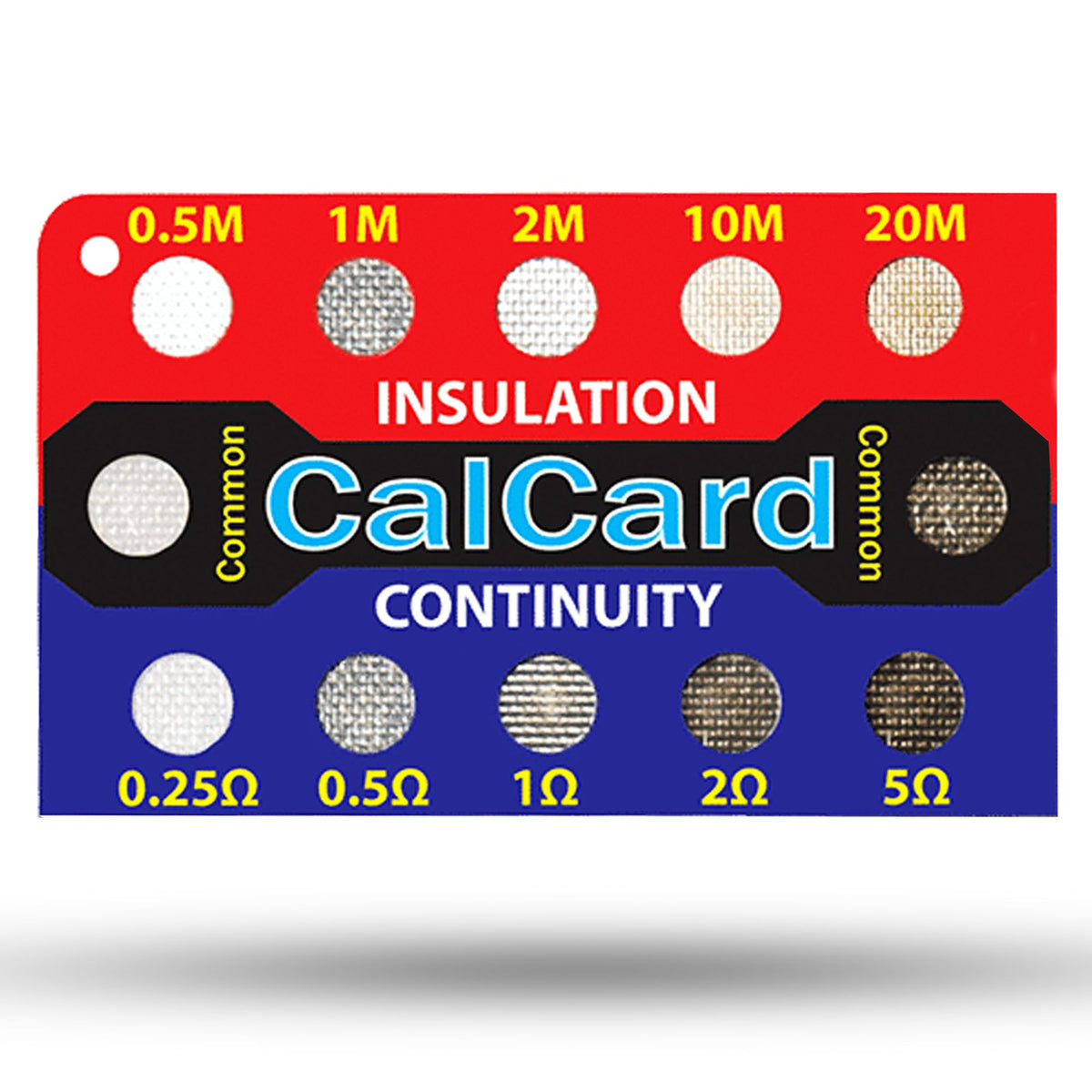 CalCard Electrical Calibration Check Card Insulation & Continuity Resistance Test Card for Multimeters, Insulation Resistance Testers, PAT Testers,