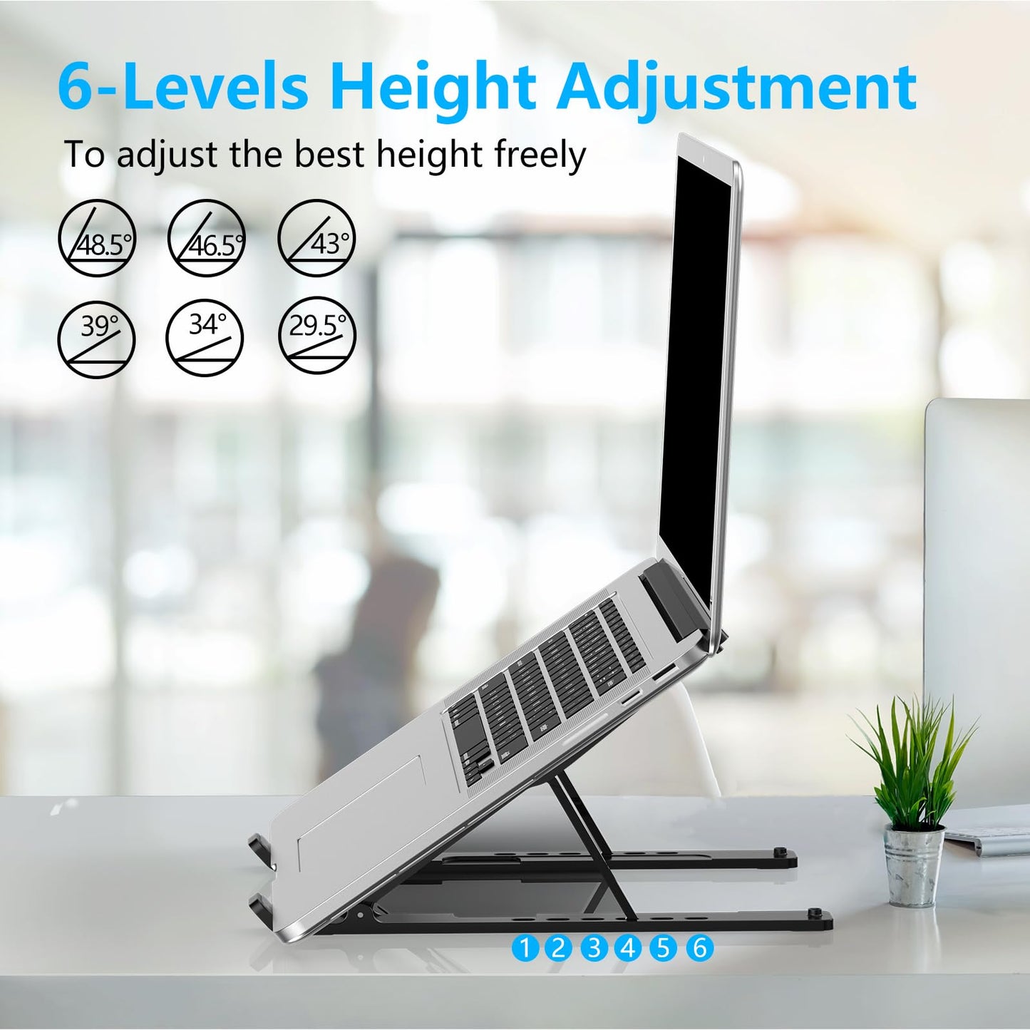 Nayka Adjustable Laptop Stand, Portable Laptop Riser for Desk