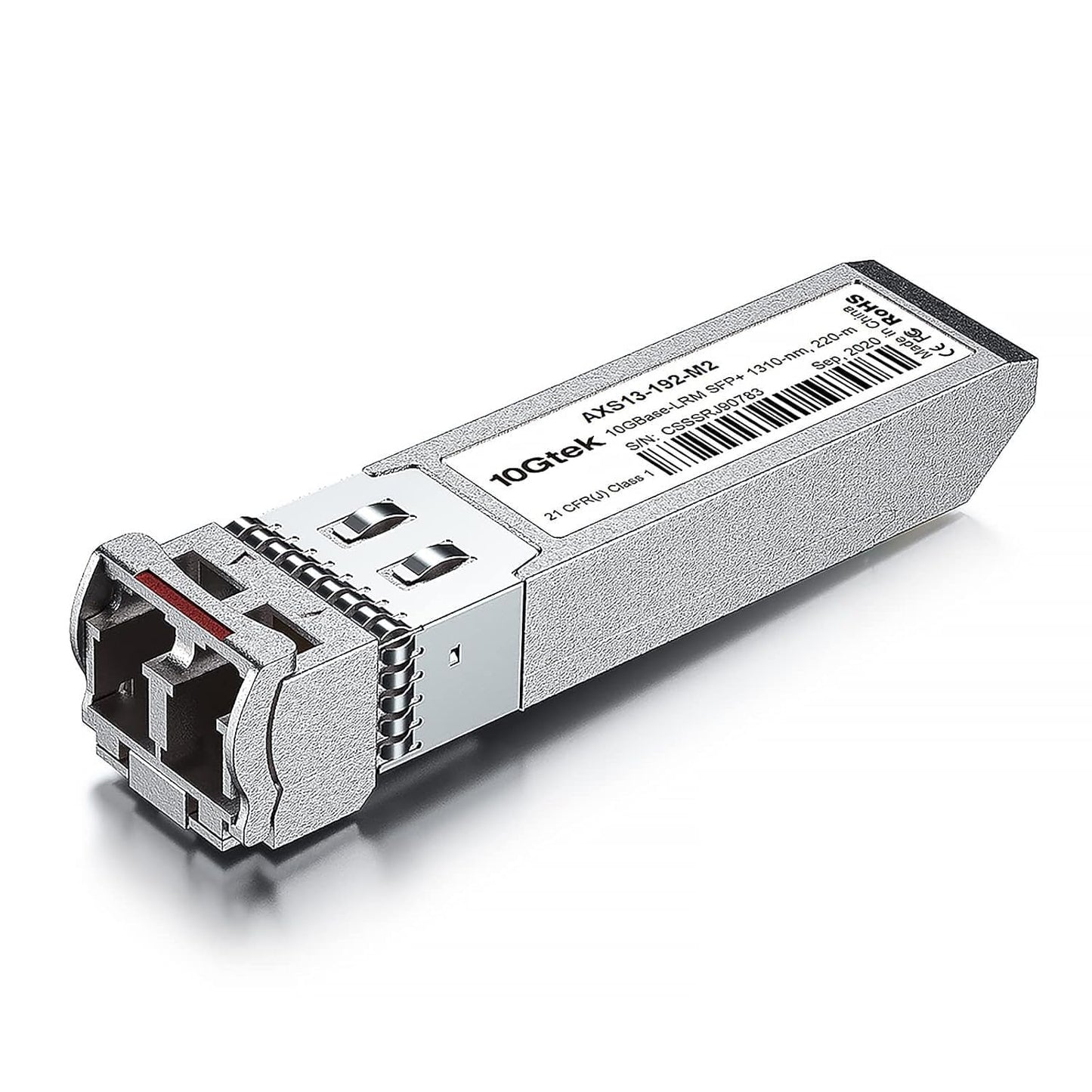 10Gtek 10GBase-LRM SFP+, up to 220m over MMF,Compatible with Cisco SFP-10G-LRM, Meraki MA-SFP-10GB-LRM, Ubiquiti UniFi, Mikrotik, Netgear, D-Link,