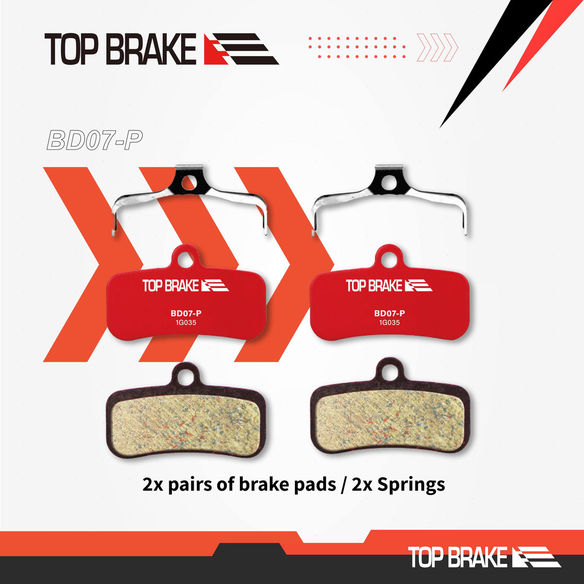 TOP BRAKE 2 Pairs Disc Bike Brake Pads for Shimano 4 Piston Saint BR-M810 M820 Zee M640 XTR-M9120, Deore XT BR-M8020, M8120,M6120,BR-MT420,MT510,MT520