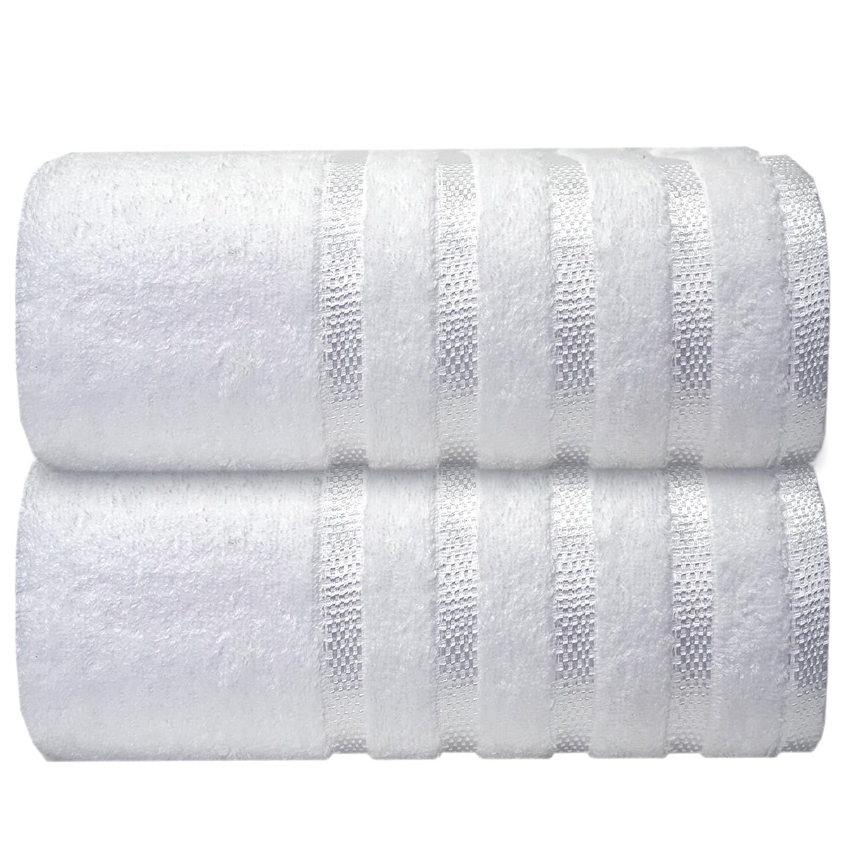 Casabella Deluxe 2 Piece Jumbo Bath sheet 90x180 cm 100% Cotton Extra Large Bath Towels Highly Absorbent White Bath sheets Towels