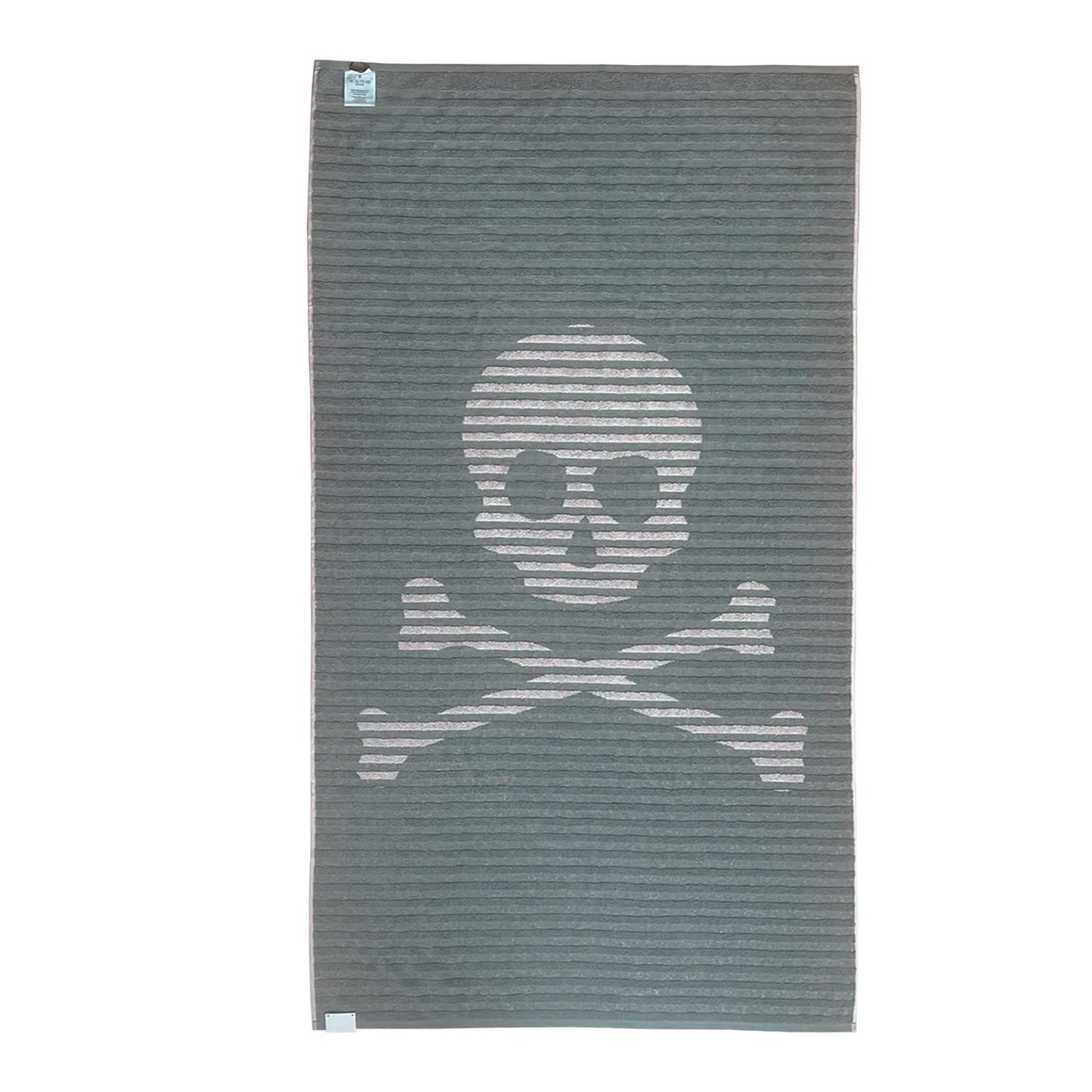 Scalpers Towel 90x180 cm 100% Cotton 500GSM Beige with Logo and Stripes Home
