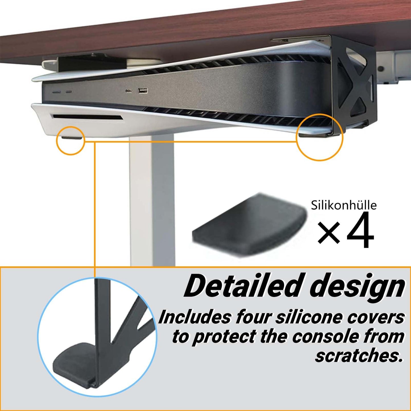SVOCK Under Desk Mount for PS5 Controller,Under Desk Mount Holder for PS5, Controller Stand Compatible Wall Mount for PS5/Slim Easy Stick-on