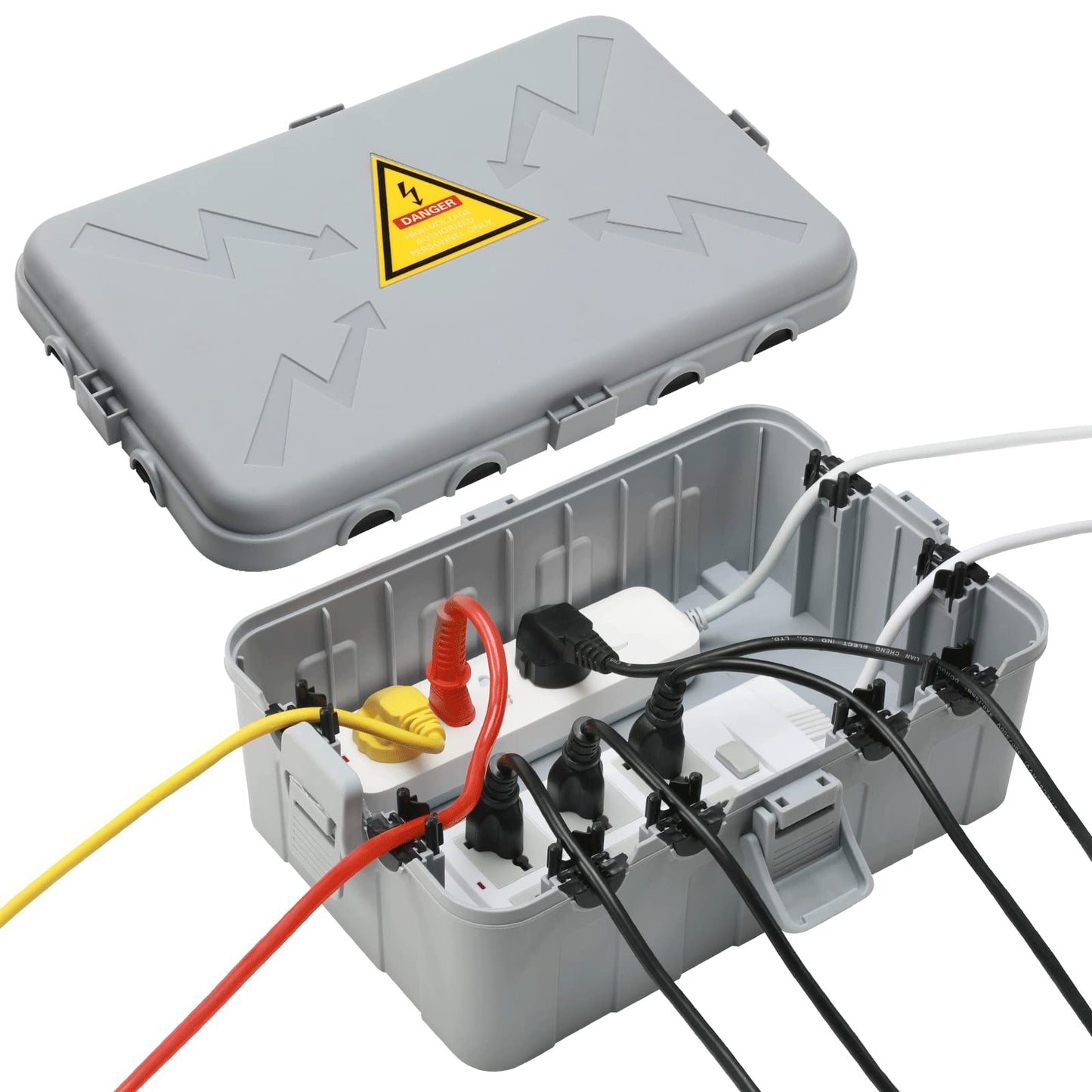 Hrensaw Large Outdoor Electrical Box Waterproof(12.6x8.7x5.1inch),IP54 Waterproof Outdoor Outlet Covers,Weatherproof Extension Cord Covers Protect