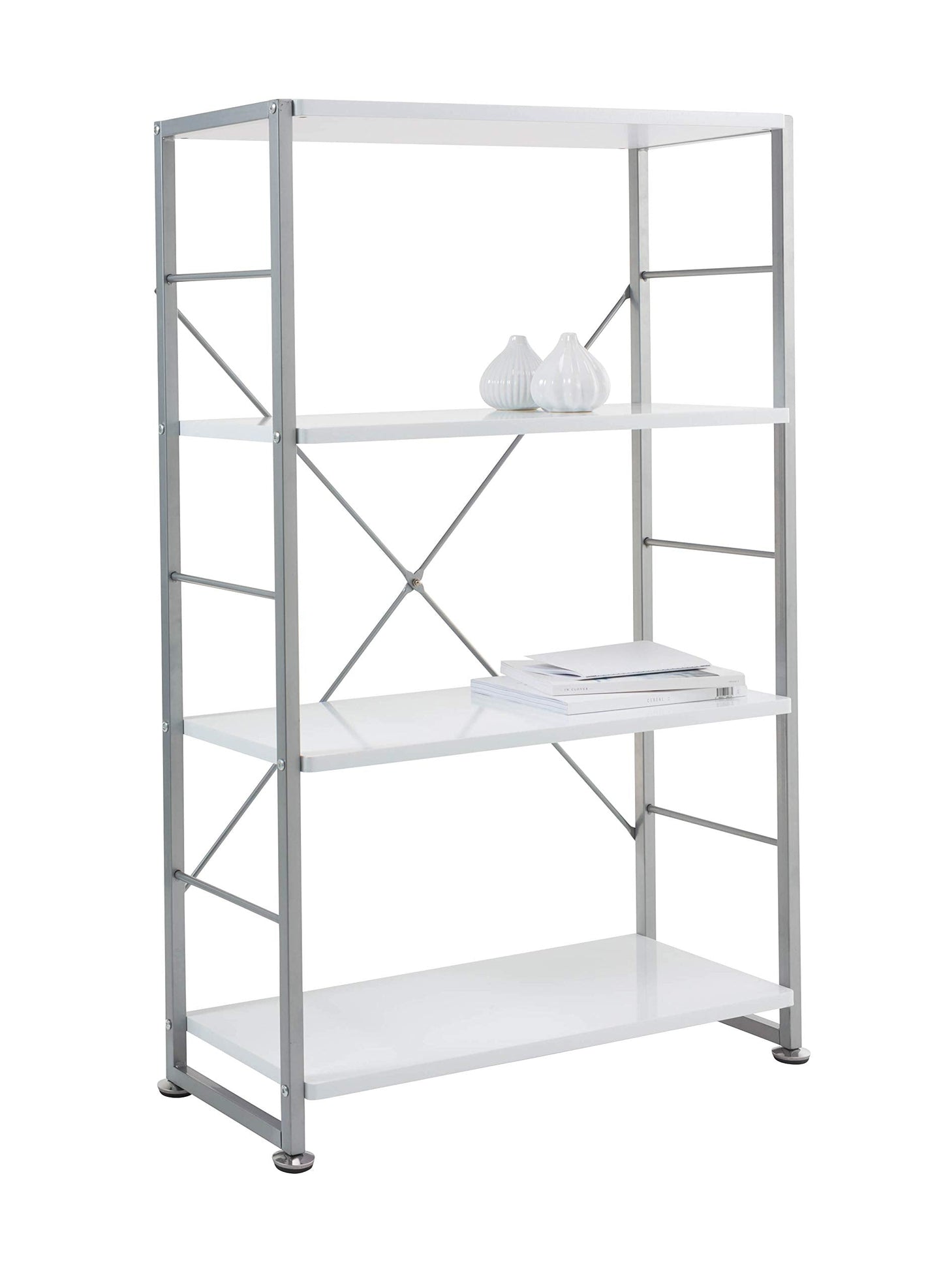 Alphason,ABC65043-WH,Cabrini White Modern Bookcase,White,1000x760x300mm