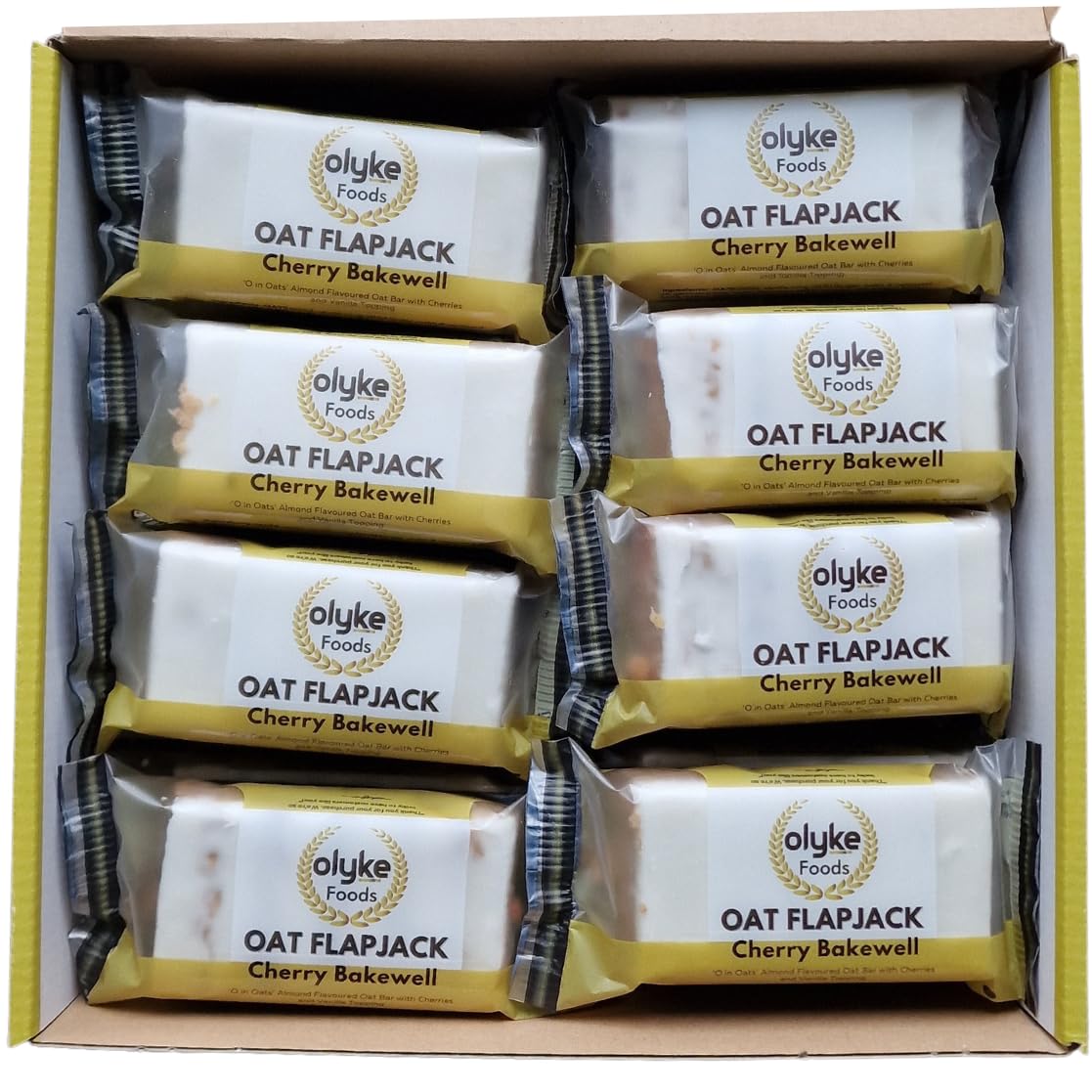 Olyke Cherry Bakewell Oat Flapjacks 90g (Box of 24)