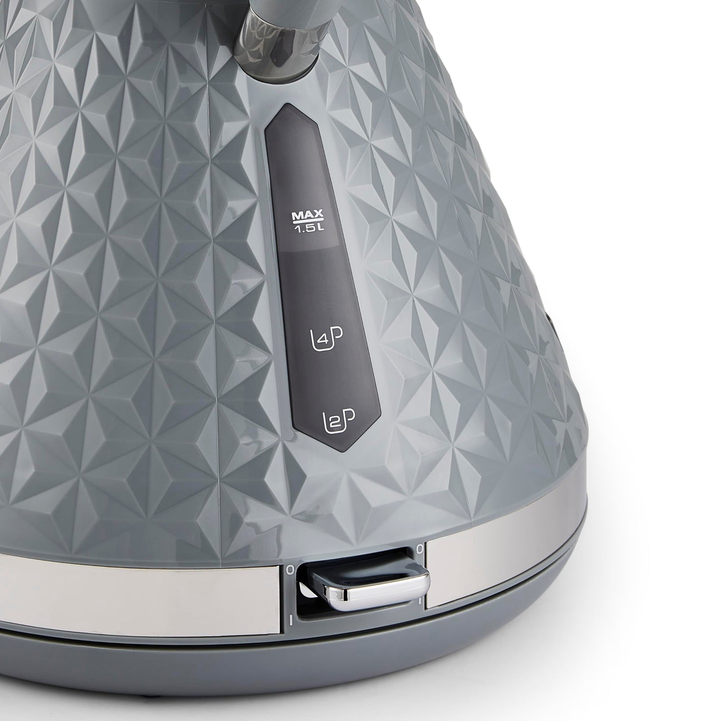 Morphy Richards Vector Pyramid Kettle, 1.5L 3kW Rapid Boil, Anti Limescale Filter, Boil Dry Protection, Water Window, Pull Ring Removeable Lid, 360