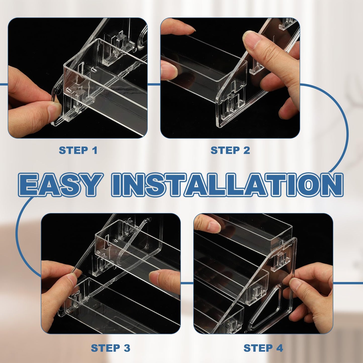 PATIKIL 5 Tier Acrylic Card Display Stand, Portable Postcard Rack Holder Organizer Versatile Display for Trading Cards Baseball PSA Stickers Stamp