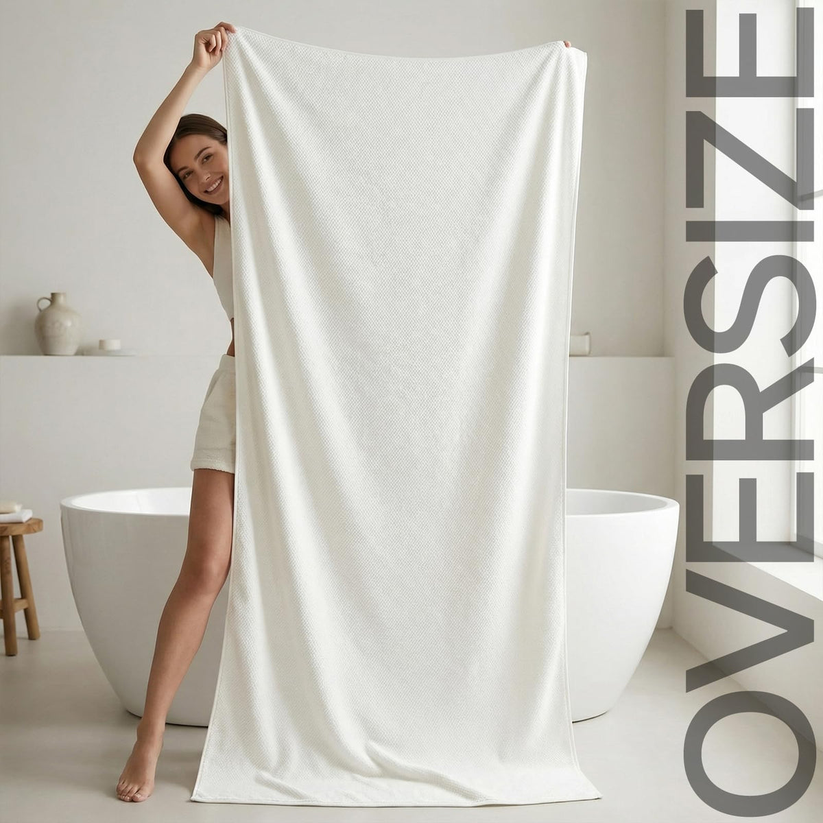 REDKISS 1-Pack Extra Large Bath Towels-100x200CM Microfibre Towel for Adult