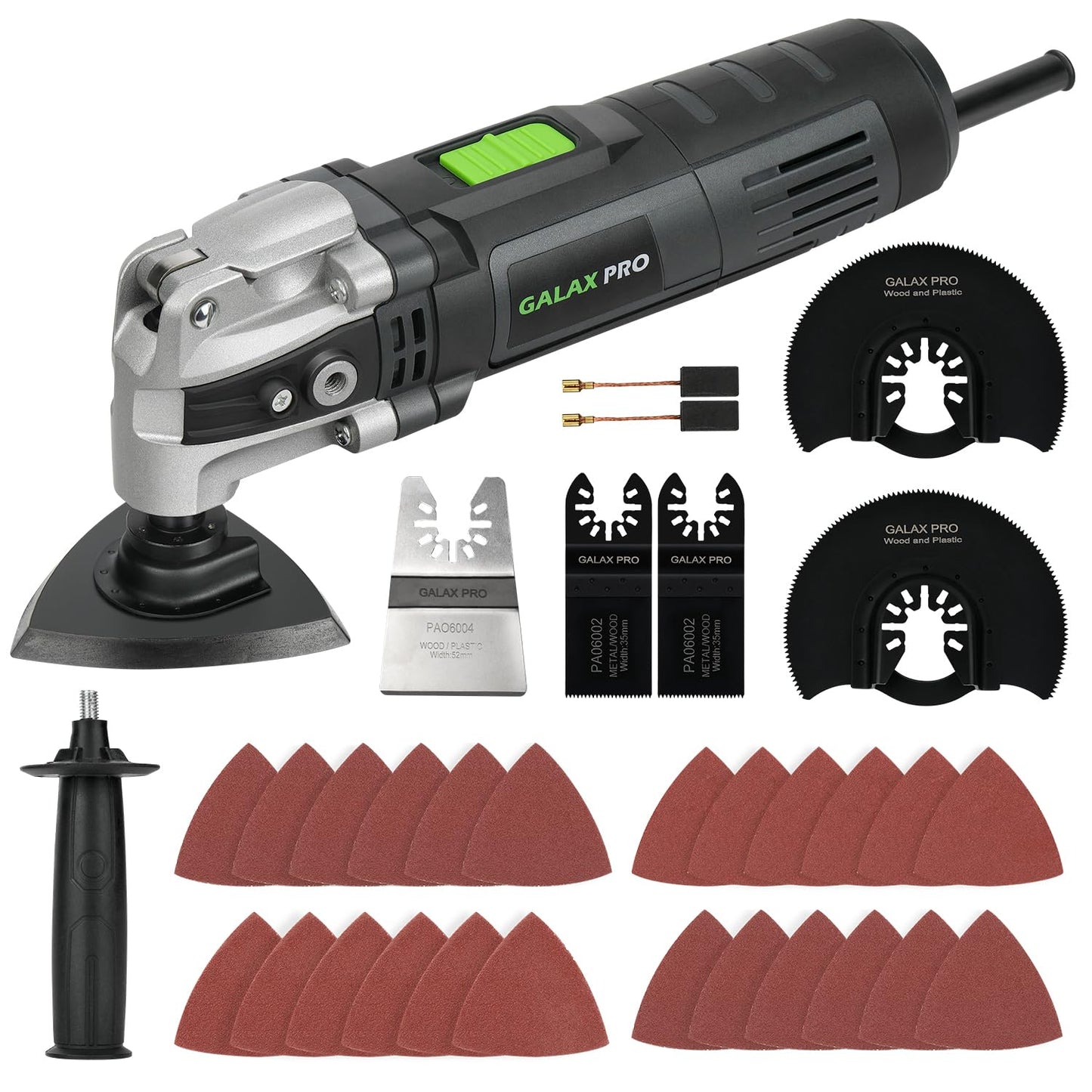 GALAX PRO Oscillating Tool, 400W Multifunction Tool 6 Variable Speed Oscillating Vibration,Quick Change System,Angle 4 Degrees,for Cutting, Sanding