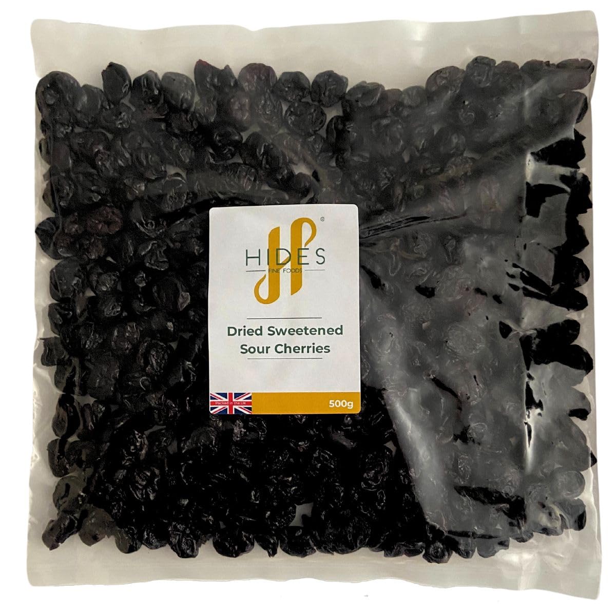 Hides Fine Foods - Dried Sweetened Sour Cherries 500g - Suitable for Vegetarians - Baking - Granola - Breakfast - Muffins - Snacking - Desserts - Rich