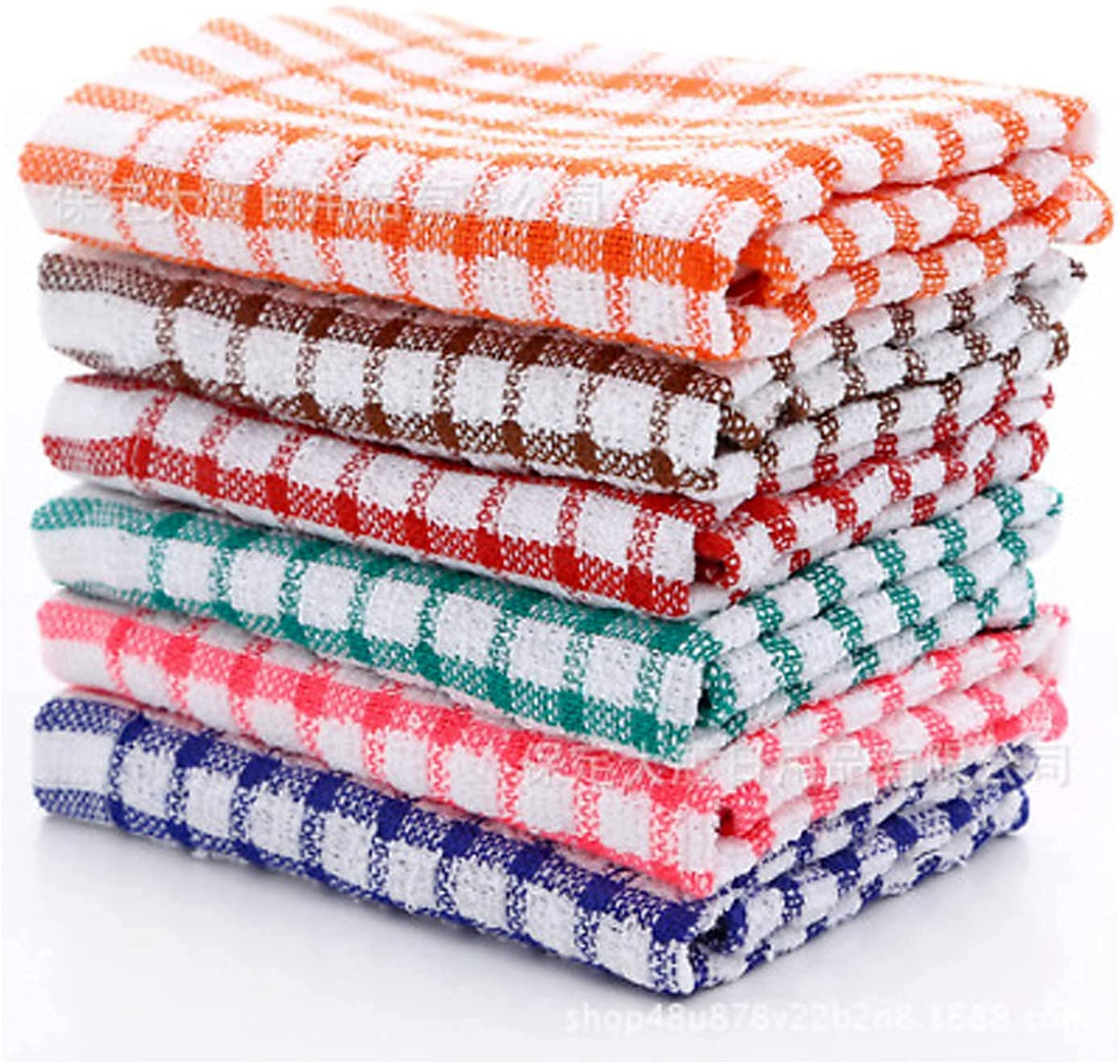 MAS International Vintage Kitchen Terry Tea Towels, 100% Cotton Pack of 9 Quick Drying Machine Washable Dish Cleaning, Hand Cloths