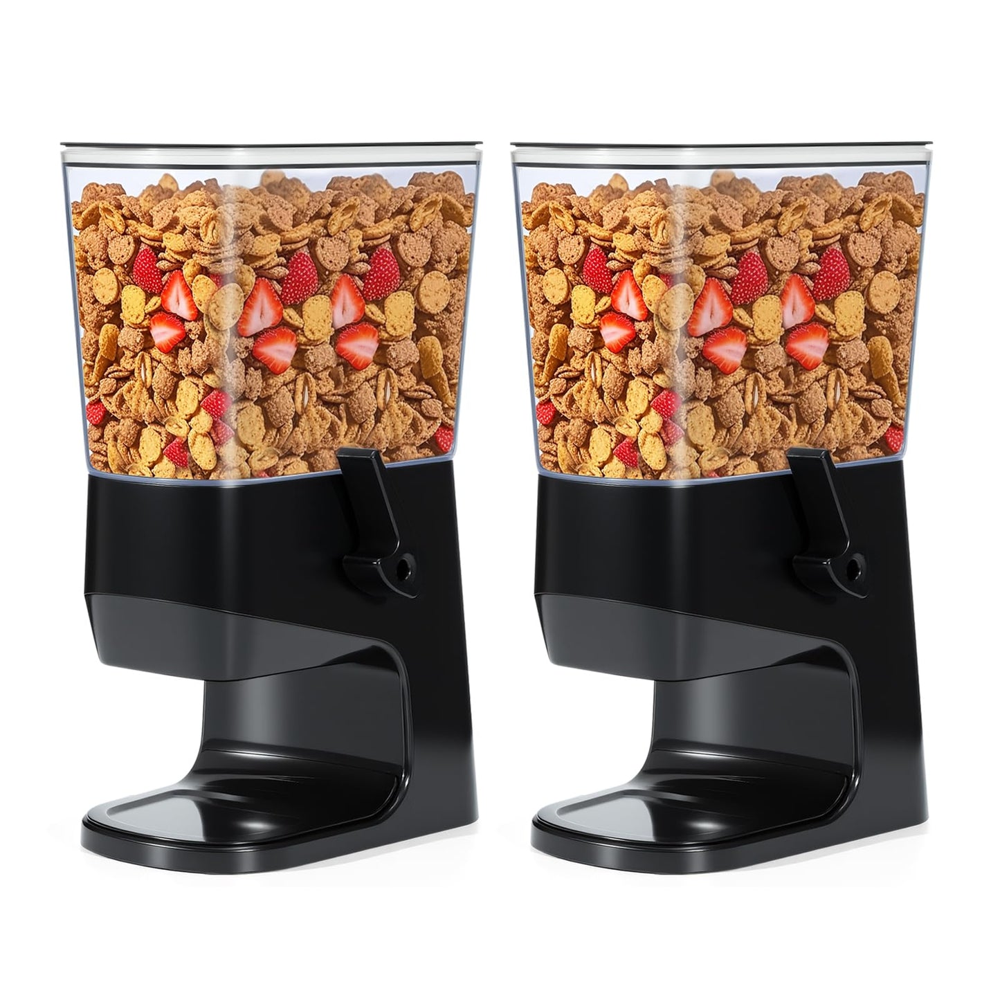 Tokokimo Cereal Dispenser Containers, Double Cereal Storage Containers - Not Easy to Crush Food, Dry Food Dispenser for Cornflakes, Candy, Nuts,
